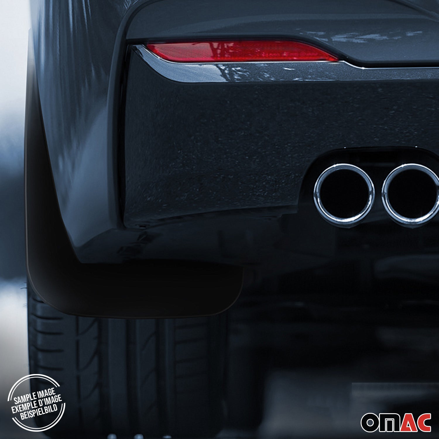 2012-2019 Fiat 500 Rear Mud Guards Splash Mud Flaps Black 2 Pcs