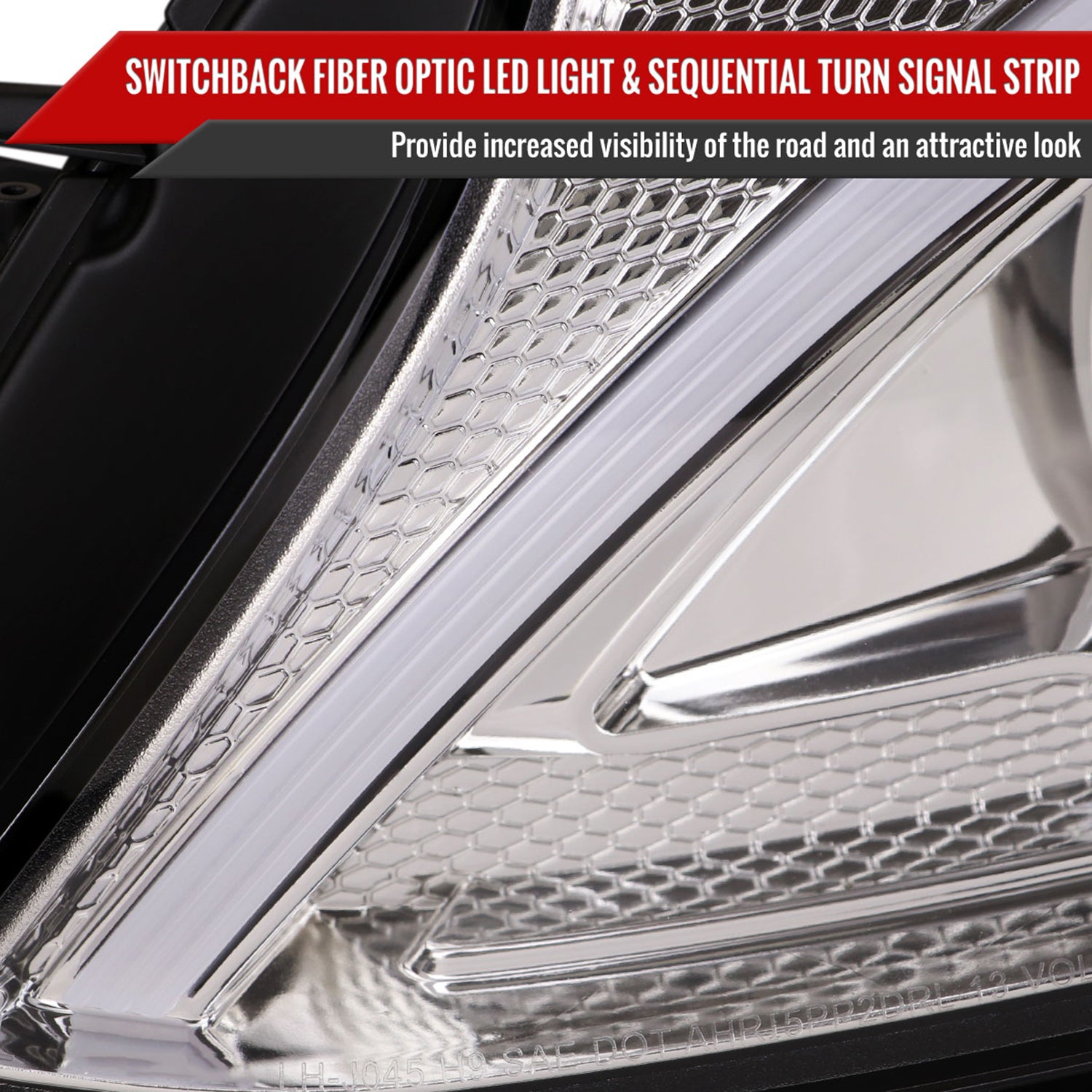 2015-2018 Mercedes-Benz C-Class W205 Turn Signal Projector Headlights Chrome