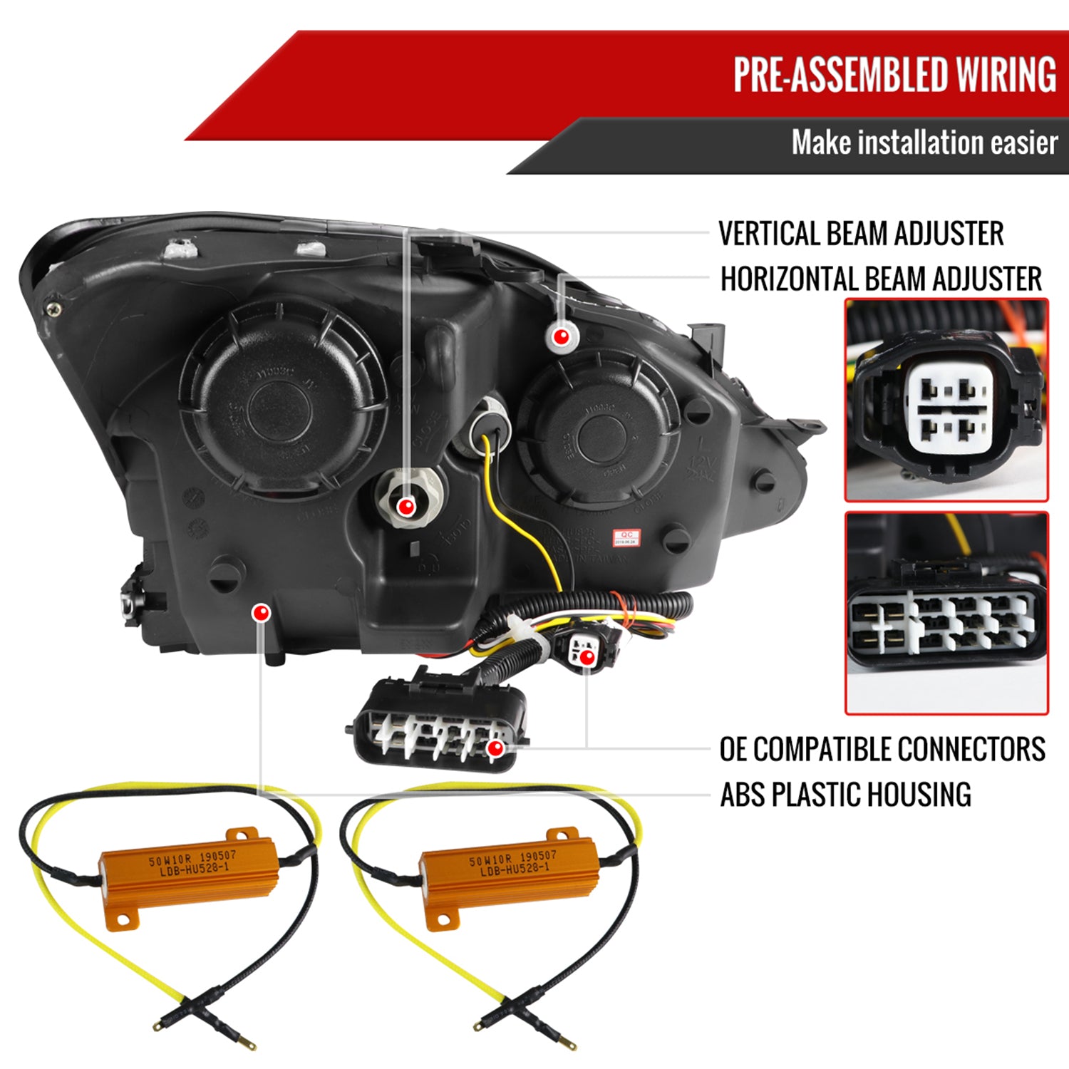 2006-2010 Lexus IS250/IS350 LED Light Projector Headlights Turn Signals Smoke