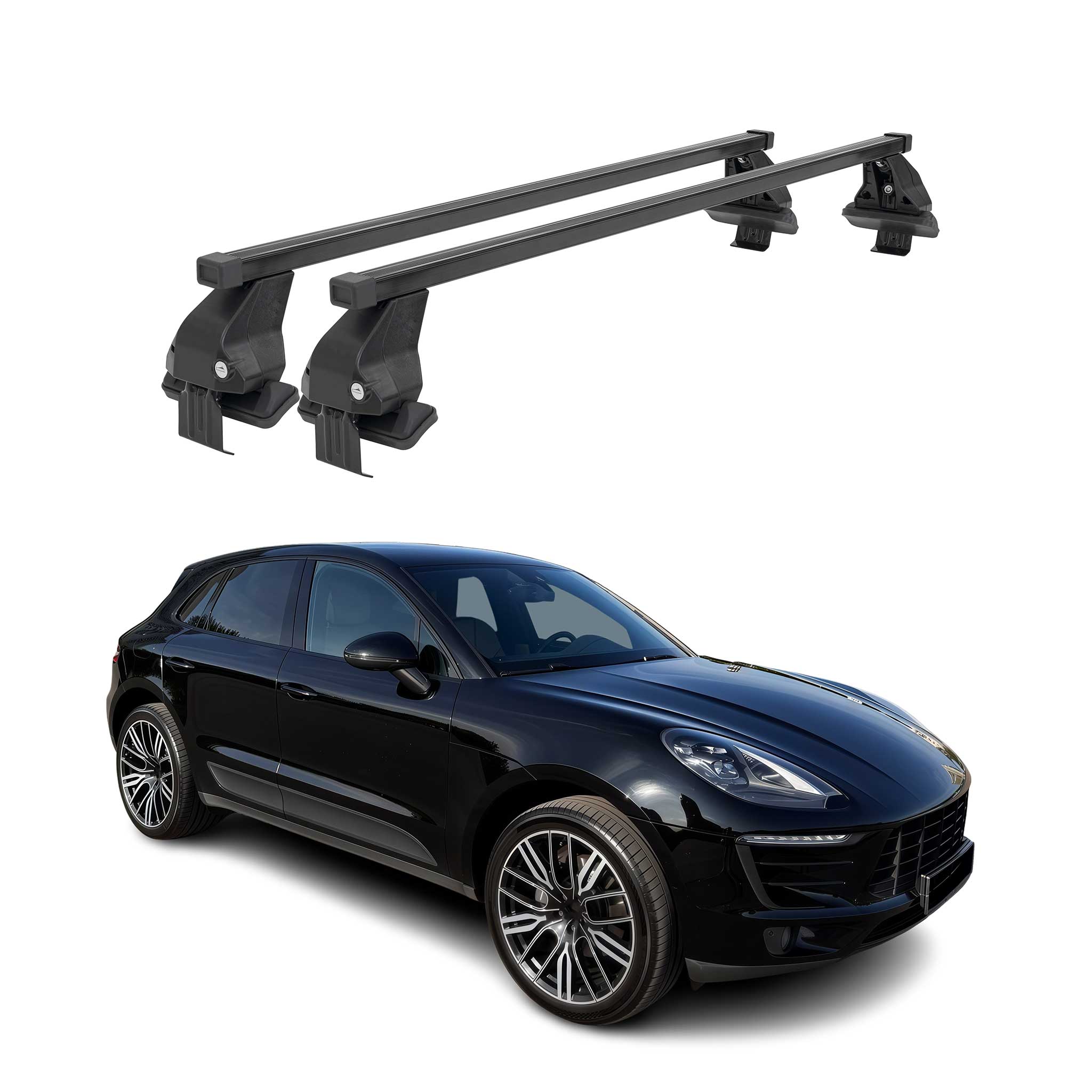 2015-2026 Porsche Macan 1.gen Roof Rack Cross Bars Black