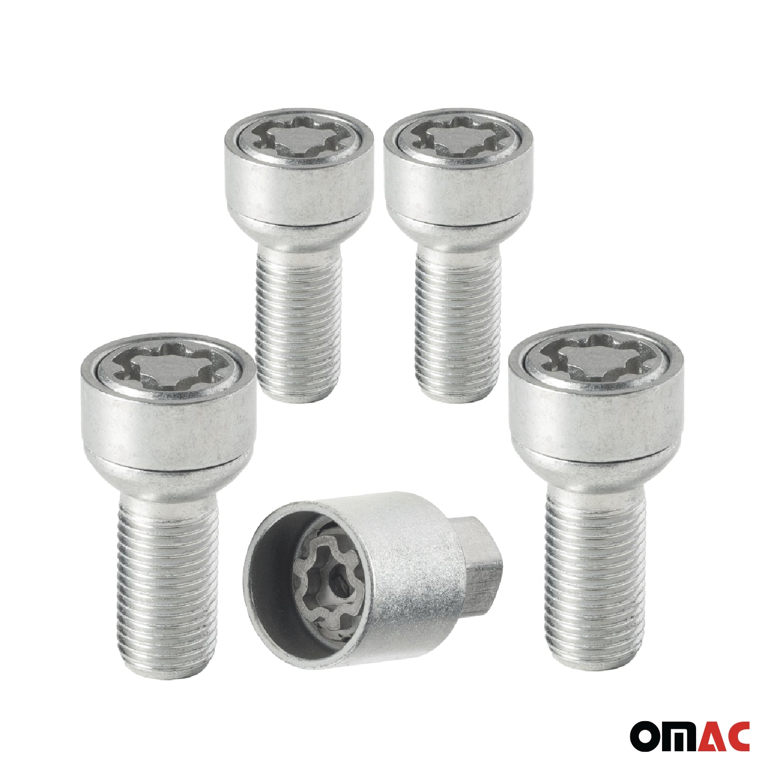 Wheel Lock Kit for Volvo C40 Recharge EX30 EX40 EX90 M14X1,5 Silver 4Locks&1Key