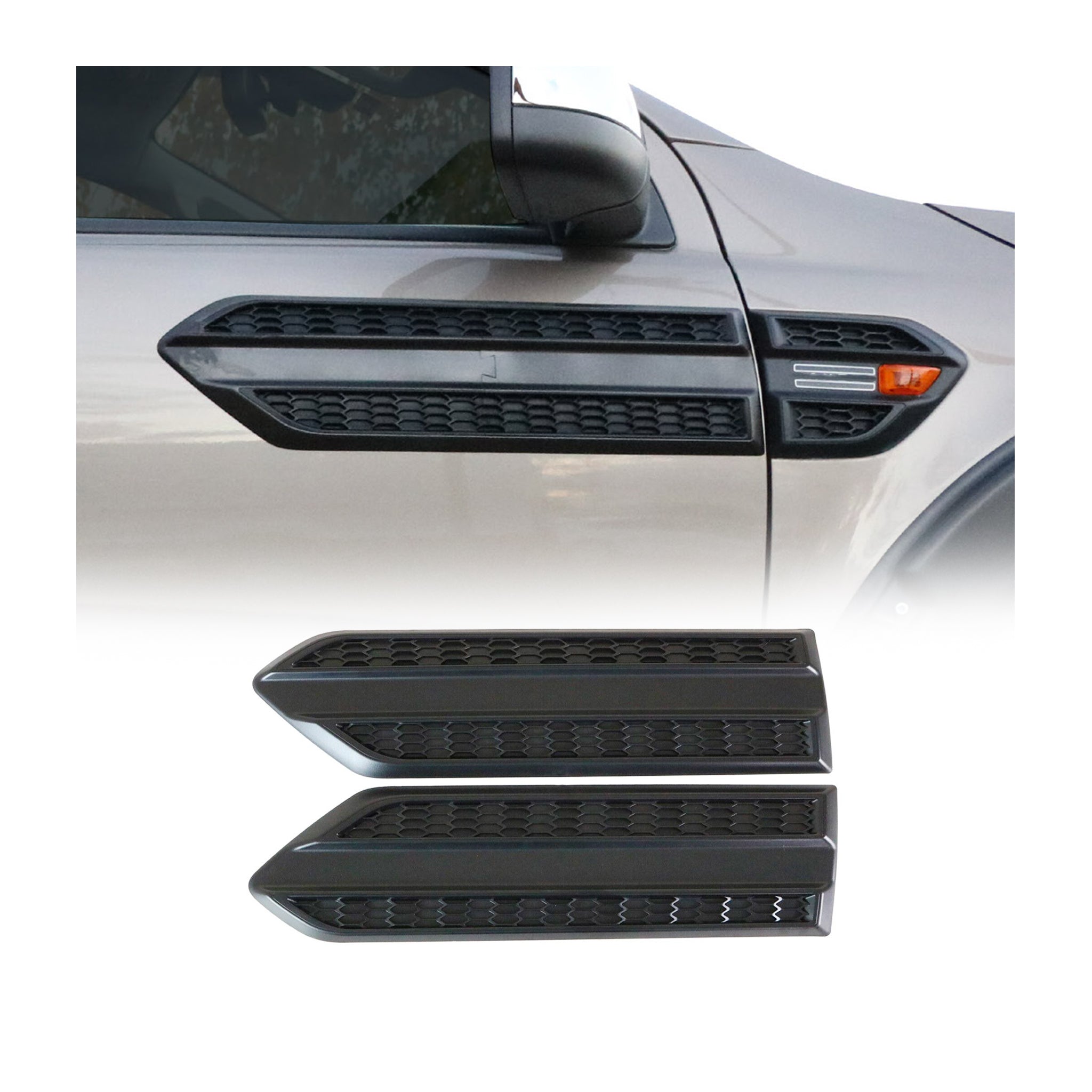 2014-2020 Nissan Rogue Side Door Molding Trim Skirt Garnish ABS Black 2Pcs