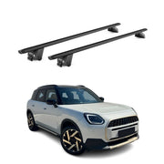 Roof Rack Cross Bars Luggage Carrier for Mini Countryman U25 2024-26 Alu Black