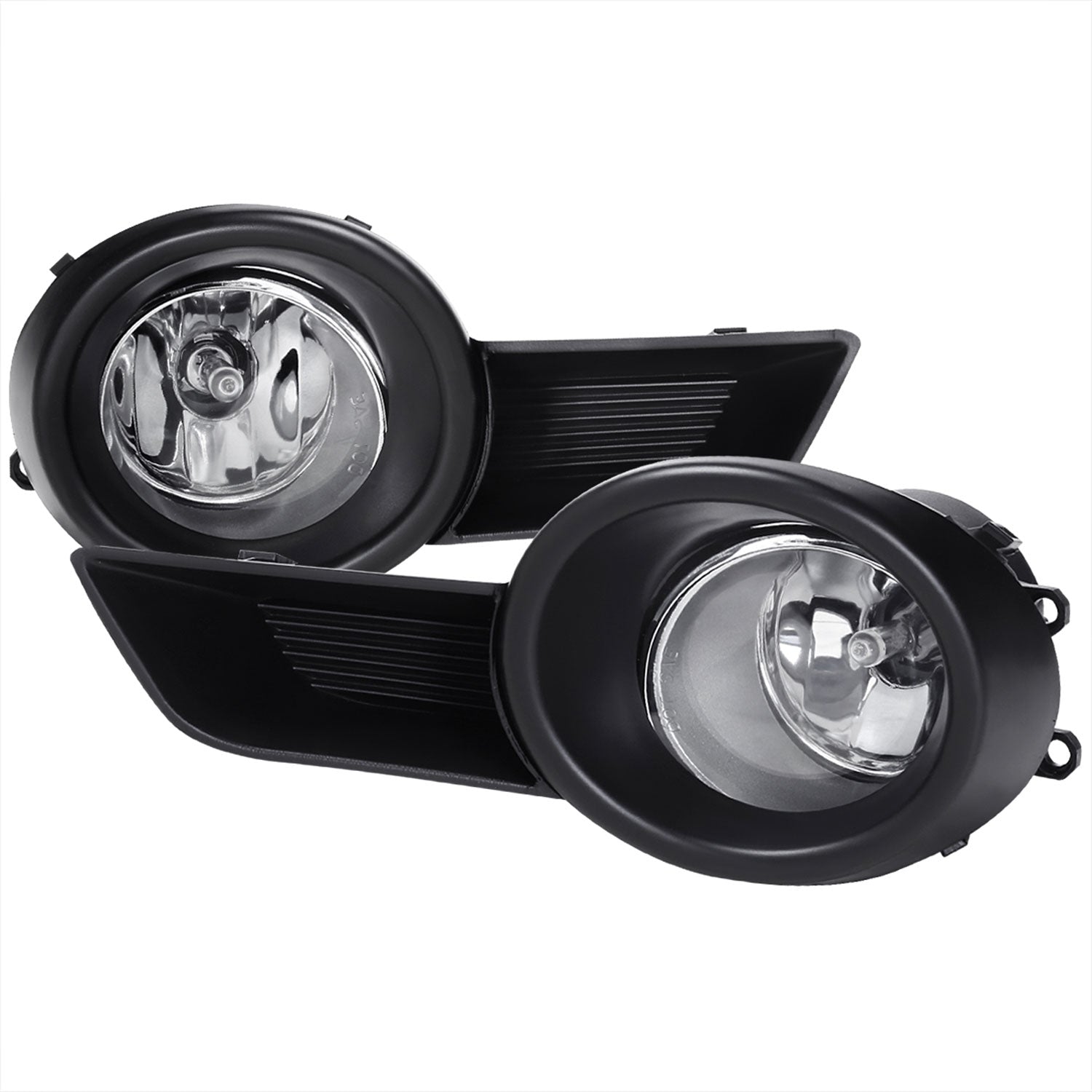 2008-2011 Toyota Highlander 12V/55W H11 Fog Lights Kit Chrome/Clear Lens