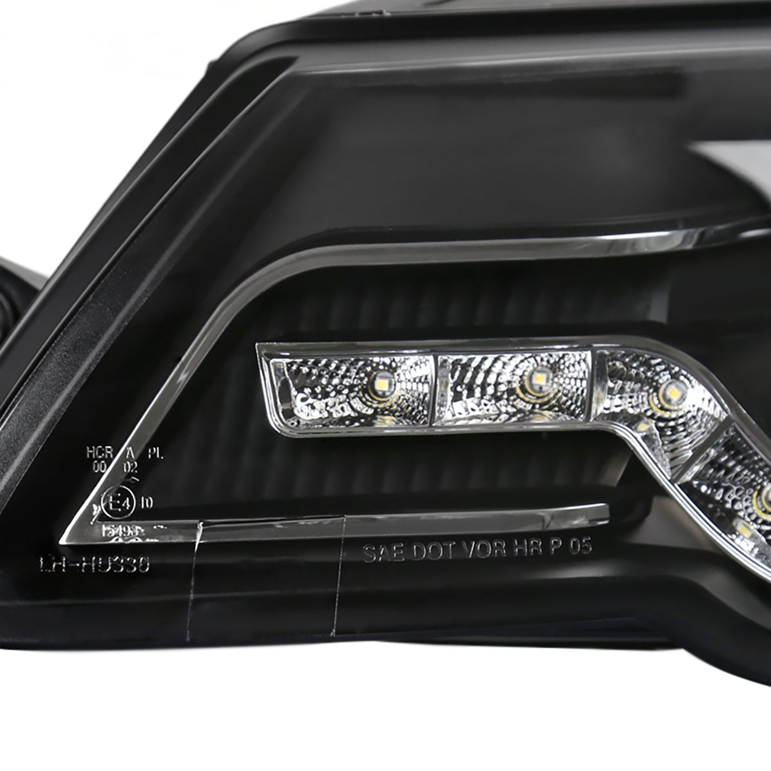 2006-2010 VW Passat Halo Projector Headlights R8 LED Light Strip Matt Black