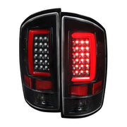 2002-2006 Dodge RAM 1500 2500 3500 LED Tail Lights -G2 Jet Black/Clear Lens