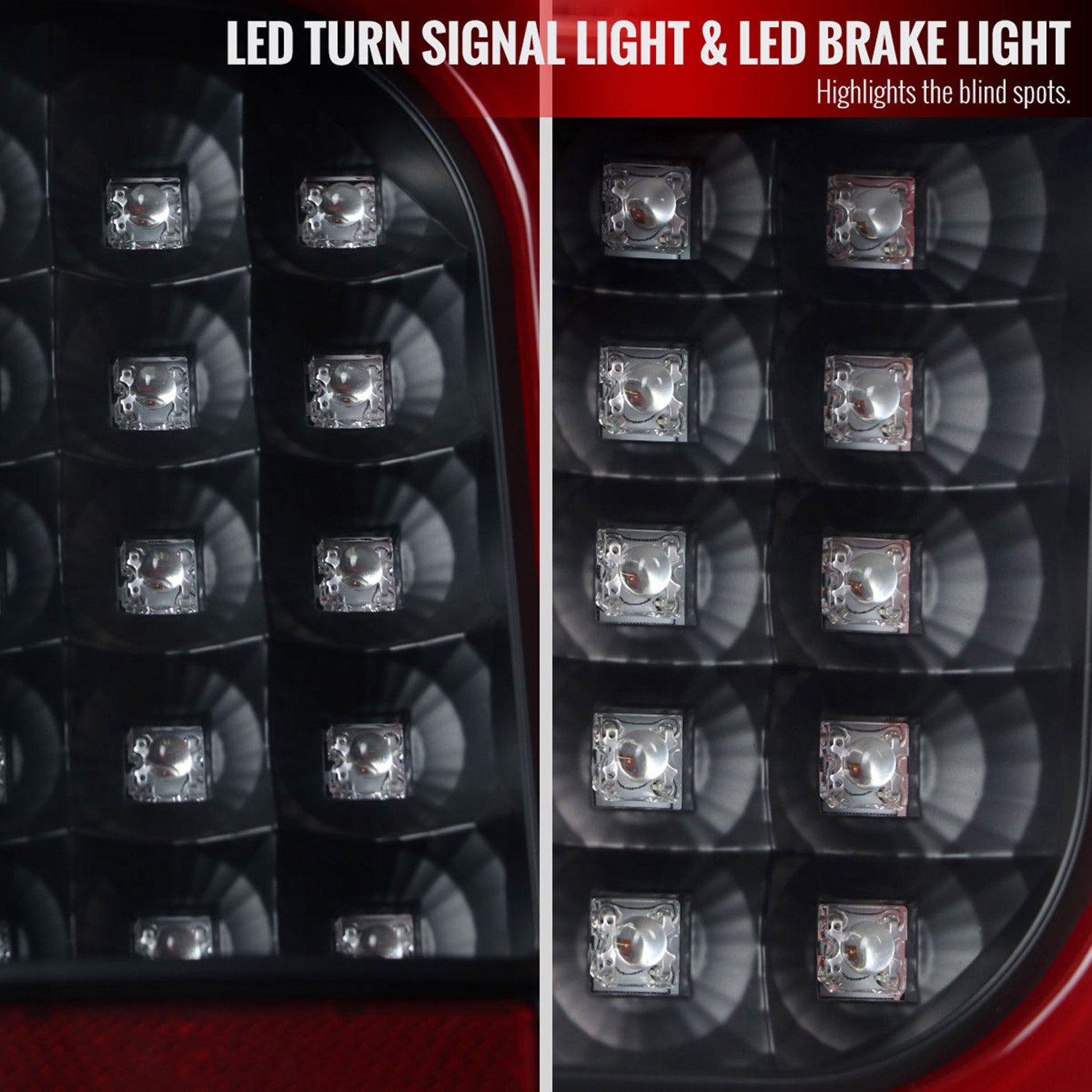 2014-2021 Toyota Tundra Red Bar Sequential LED Tail Lights Black/Clear Lens