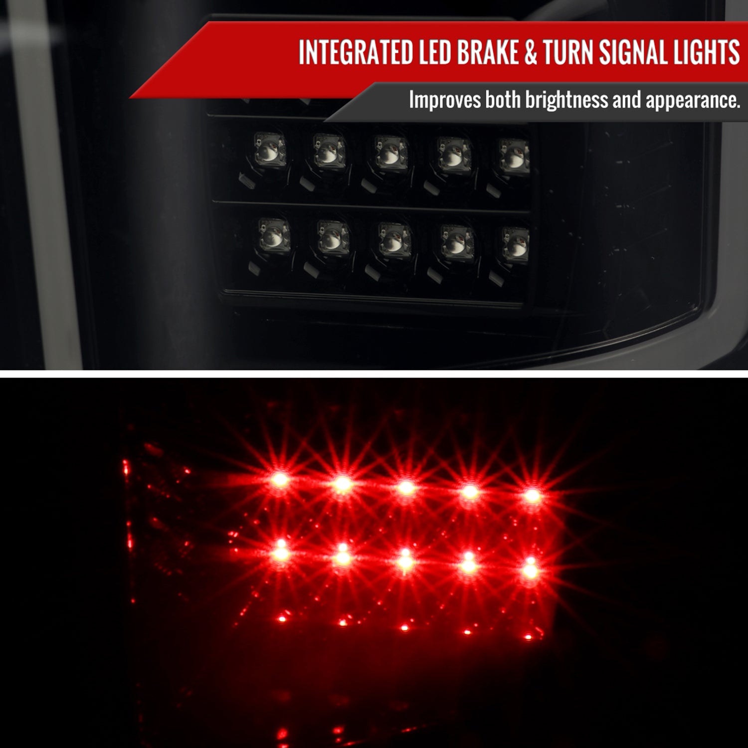 2015-2017 Ford F-150 LED Tail Lights Glossy Black Housing/Smoke Lens