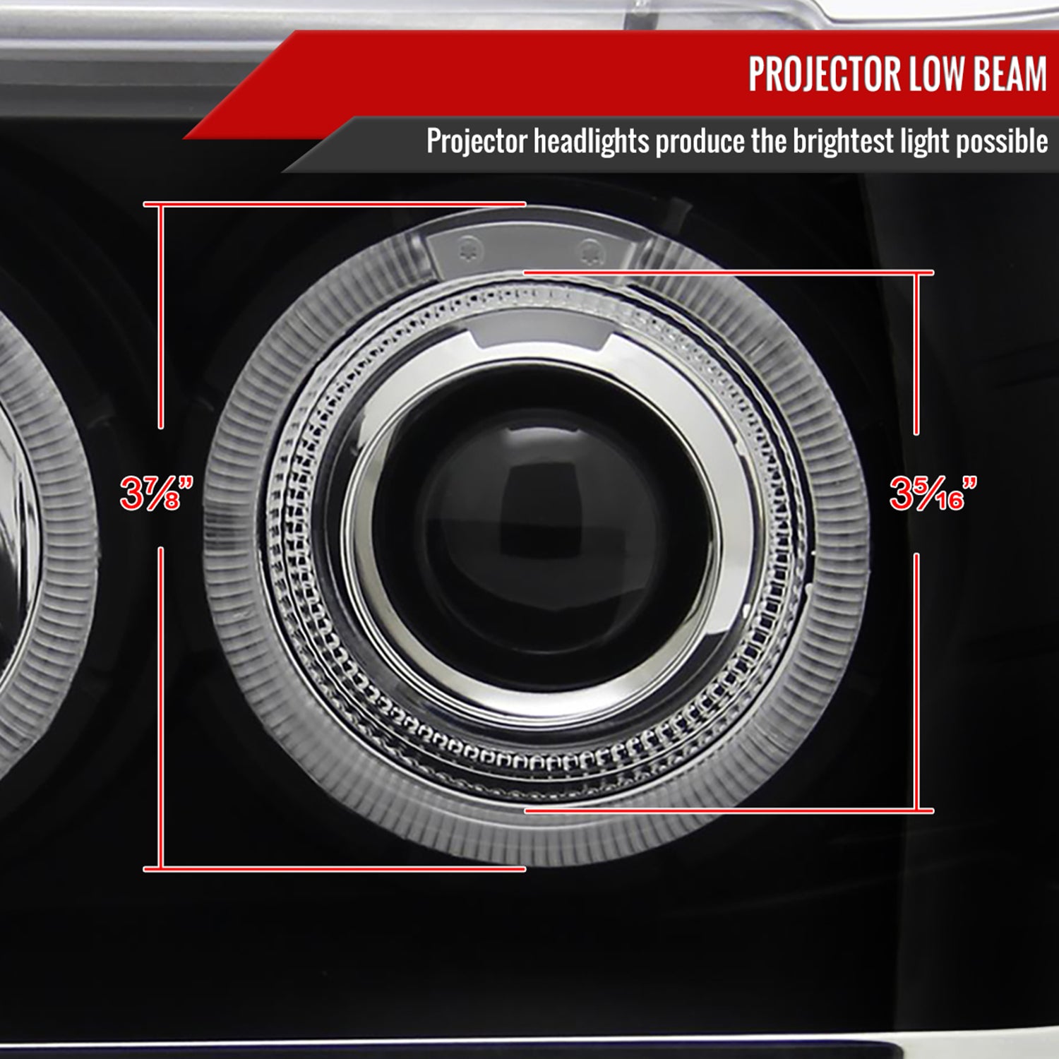 1993-1996 Jeep Grand Cherokee Dual Halo Projector Headlights Matt Black/Clear