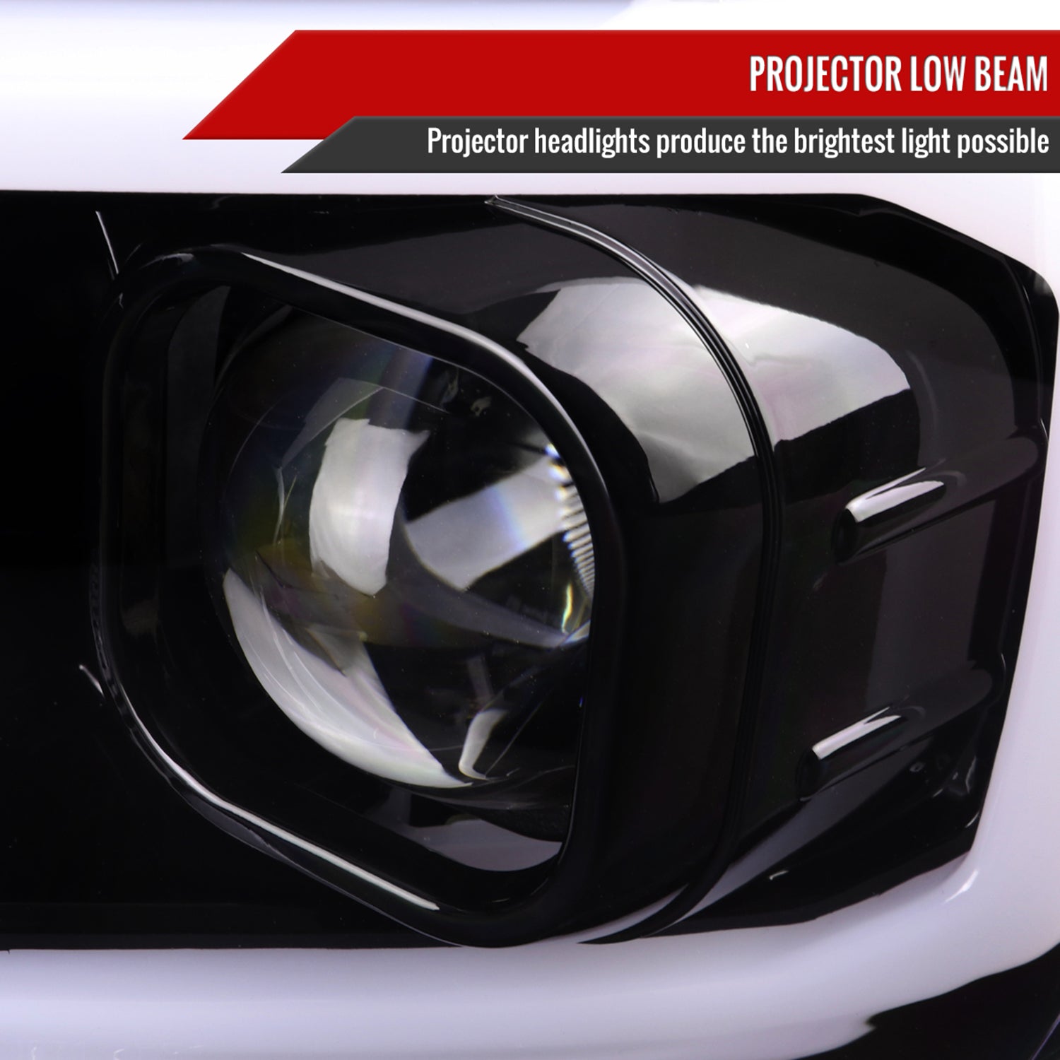 2016-2023 Toyota Tacoma Switchback LED C-Bar Projector Headlights Glossy Black