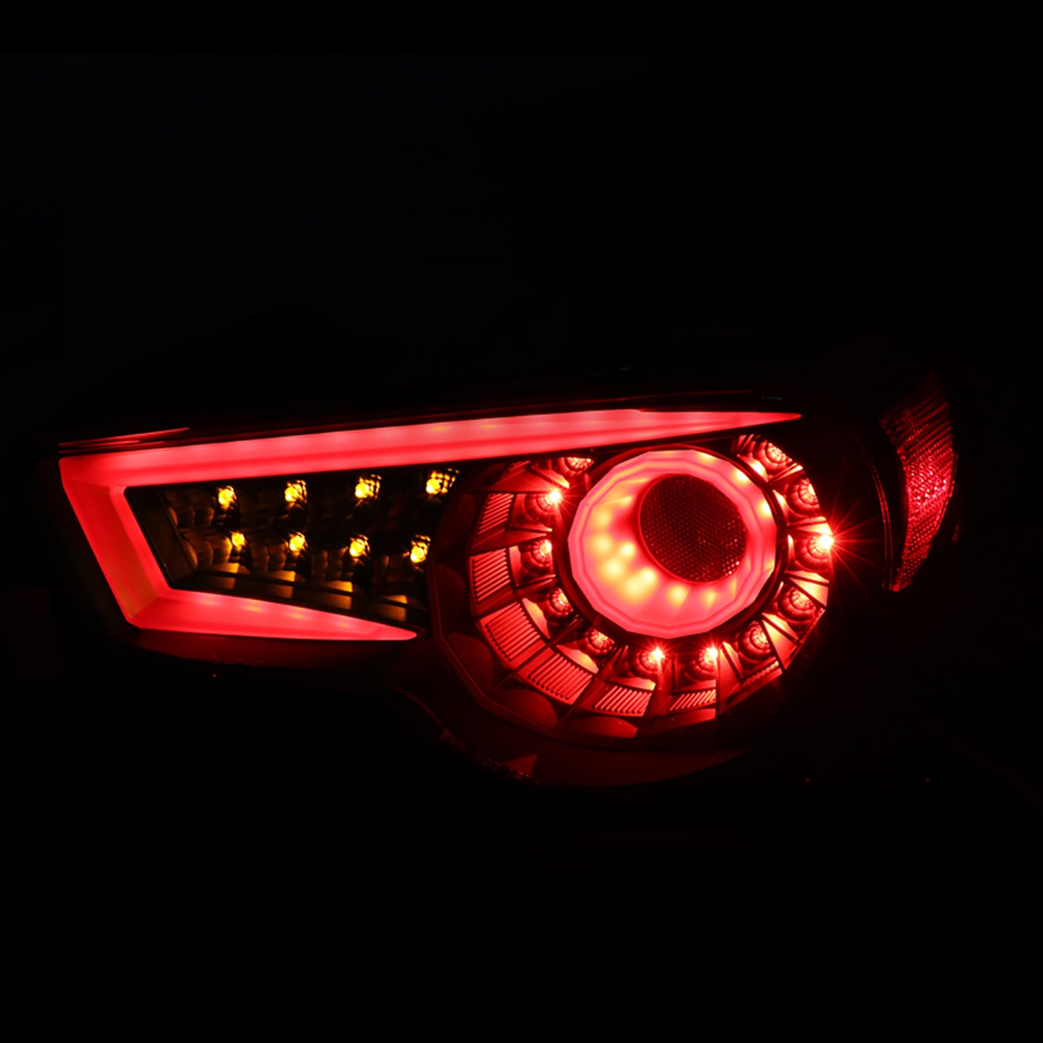 2012-2016 Scion FRS/ Subaru BRZ/ Toyota 86 LED Tail Lights Satin Black/Clear