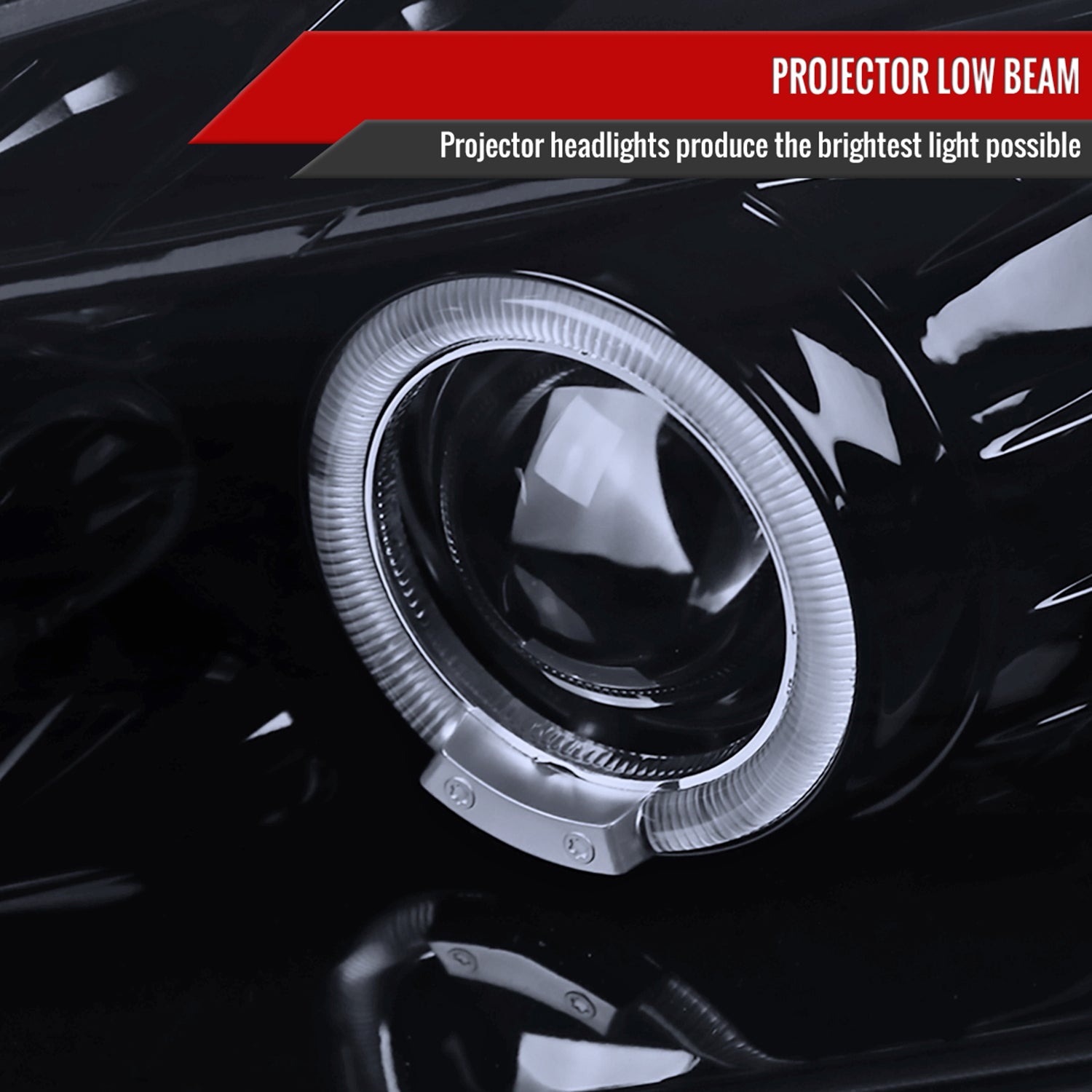 2000-2003 Honda S2000 AP1 Dual Halo Projector Headlights Glossy Black/Smoke