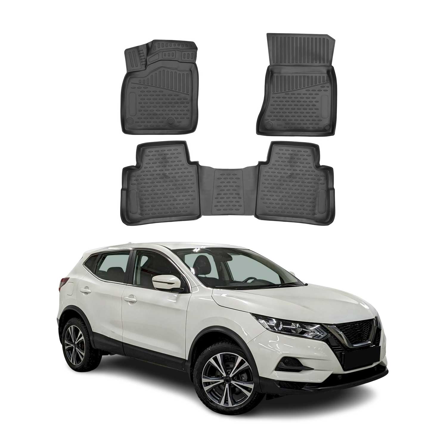 2021-2026 Nissan Rogue Floor Mats Liners Full Set All Weather Black