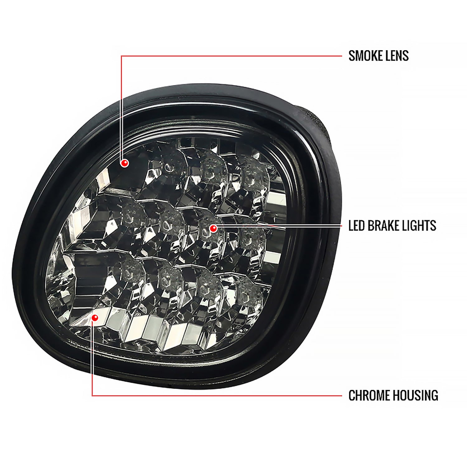 1998-2005 Lexus GS300/GS400/GS430 LED Trunk Lights Chrome Housing/Smoke Lens