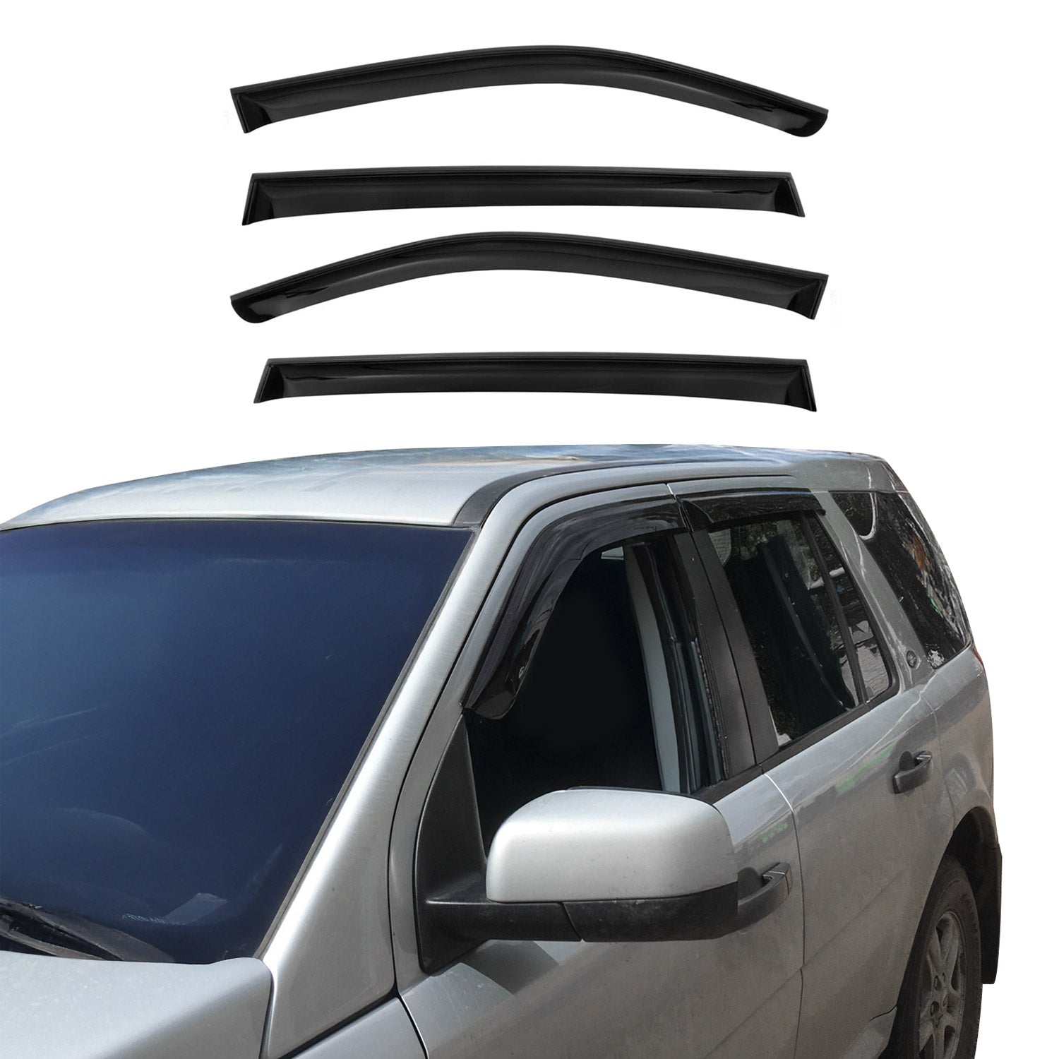 2009-2014 Nissan Murano Window Visor Vent Rain Deflector 4Pcs Smoke