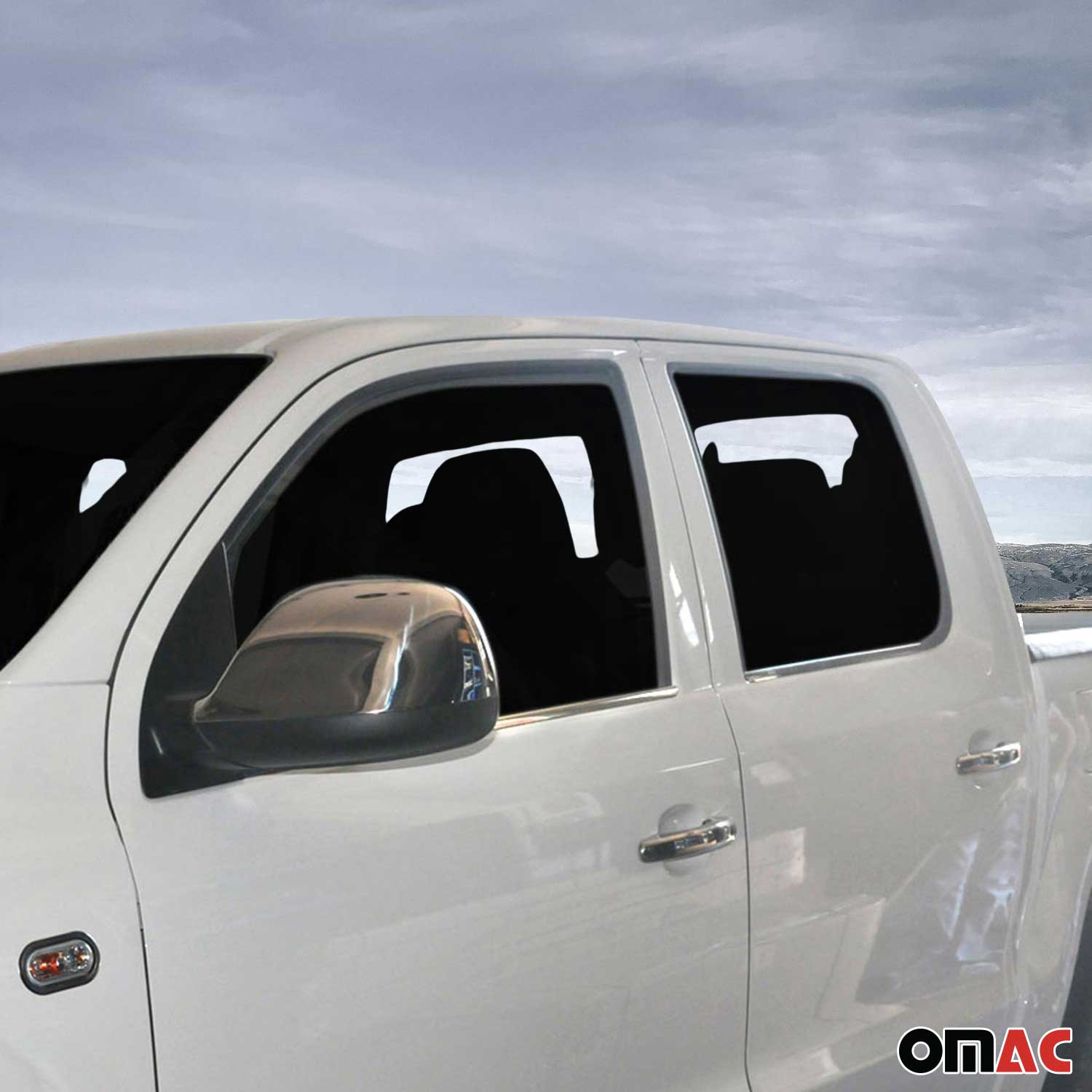 2010-2020 VW Amarok Window Molding Trim Streamer Stainless Steel Silver 4Pcs