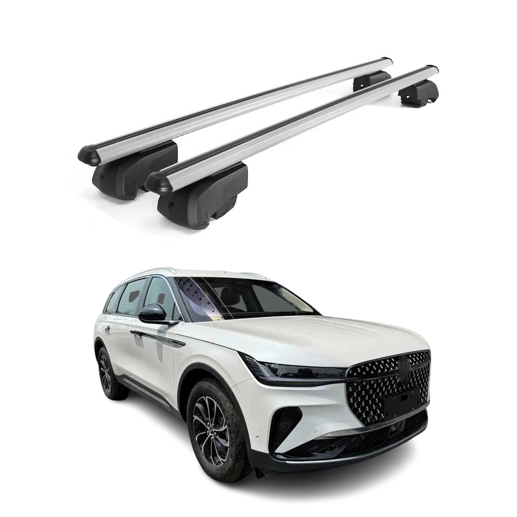 2024-2026 Lincoln Nautilus Roof Rack Cross Bars Luggage Carrier Alu Silver