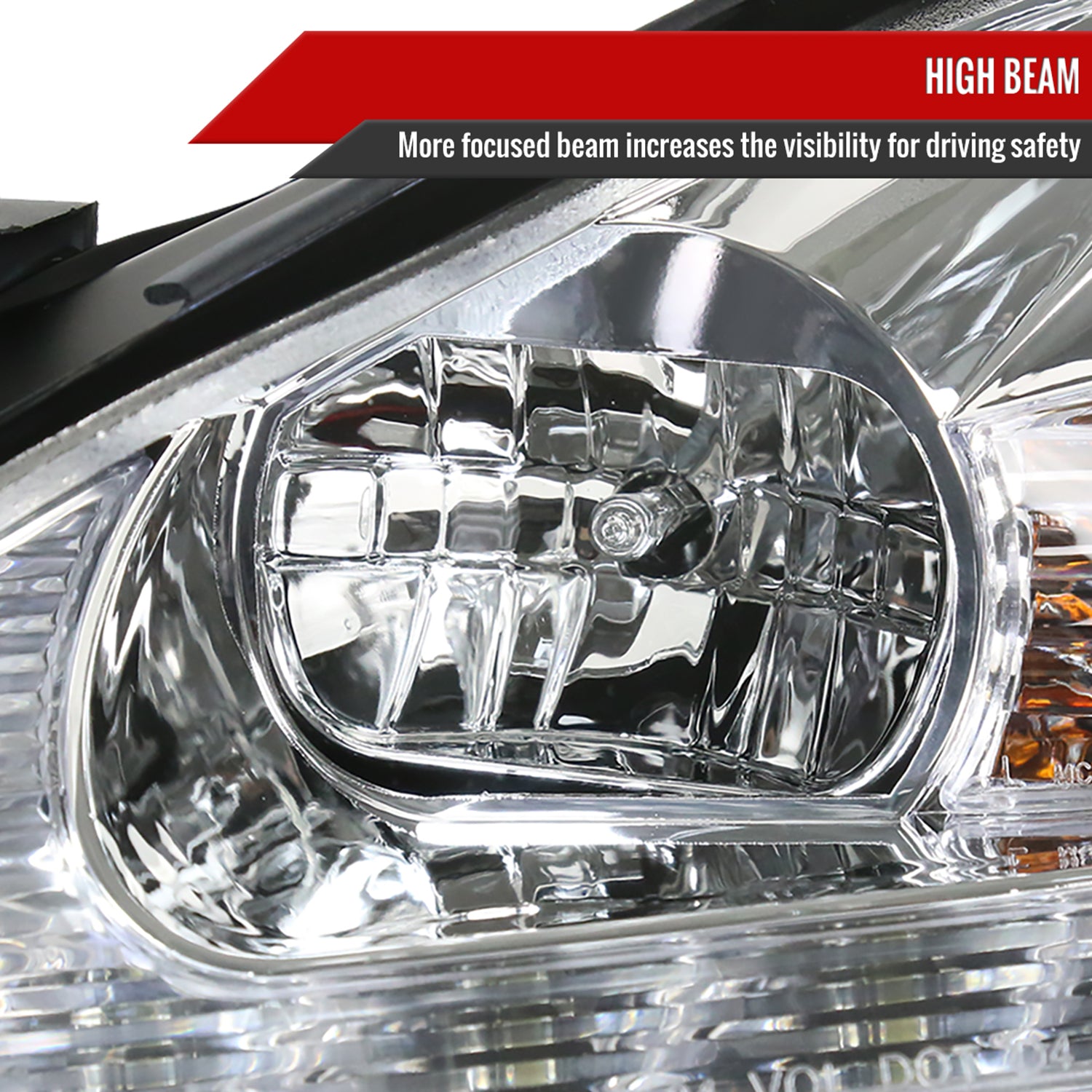 2006-2010 Lexus IS250/IS350 SMD LED Light Strip Projector Headlights Chrome