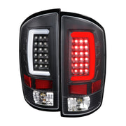 2007-2009 Dodge RAM 1500/2500/3500 LED Tail Lights Matte Black/Clear Lens