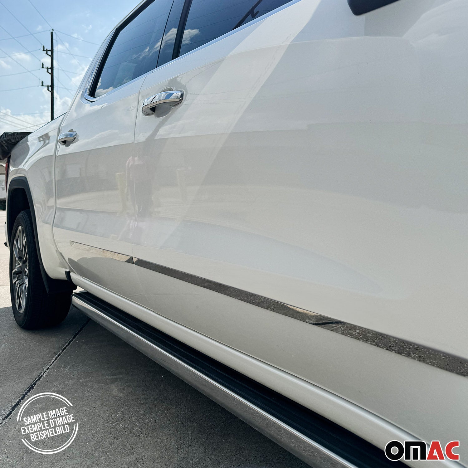 2009-2014 Ford F-150 Crew Cab Side Door Molding Trim Stainless Steel
