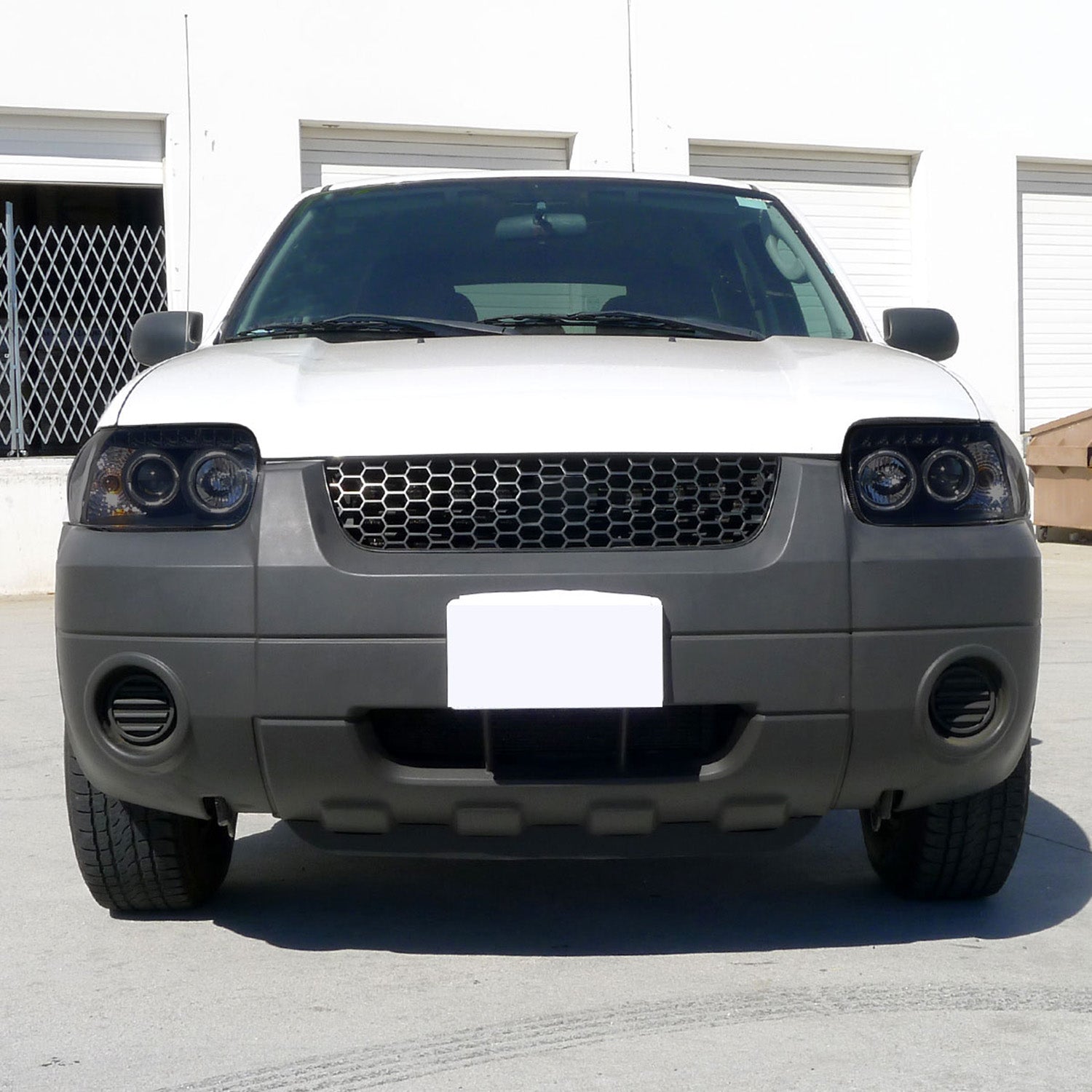 2005-2007 Ford Escape Dual Halo Projector Headlights SMD LED Light Black/Smoke
