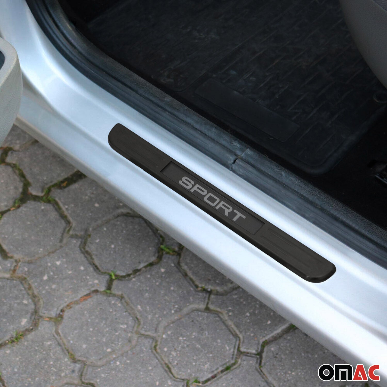 Dodge Door Sill Scuff Plate Illuminated Brushed Stainless Steel Brushed Dark 4Pcs