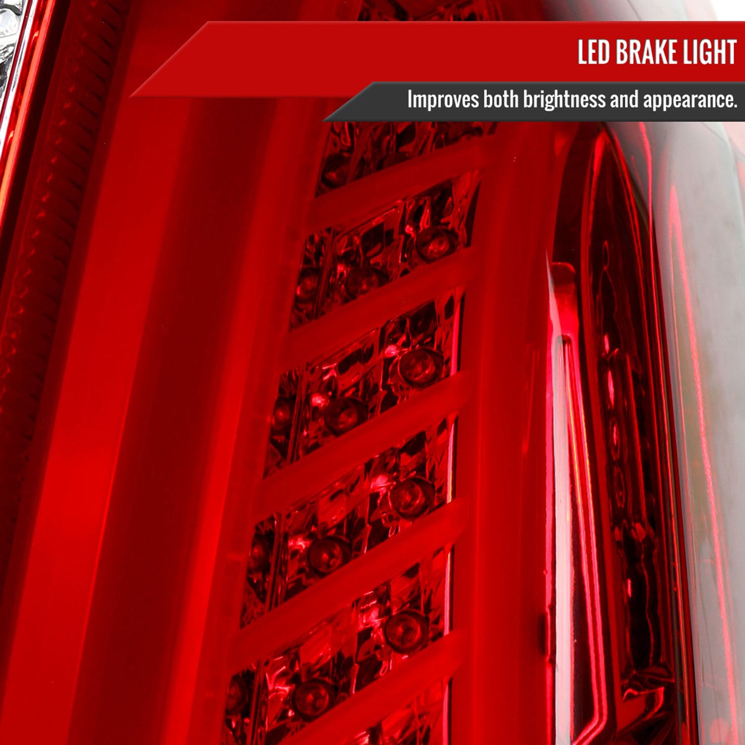 2003-2007 Cadillac CTS LED Tail Lights Chrome Housing/Red Lens