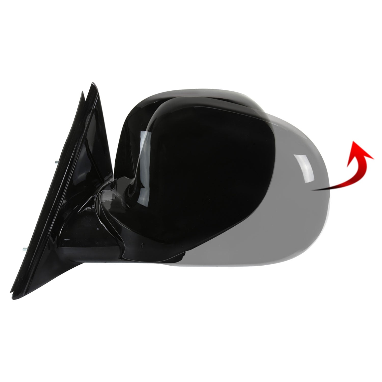 1994-1998 Chevy S10/1994-1998 GMC S15 Glossy Black Manual Side Mirror Driver