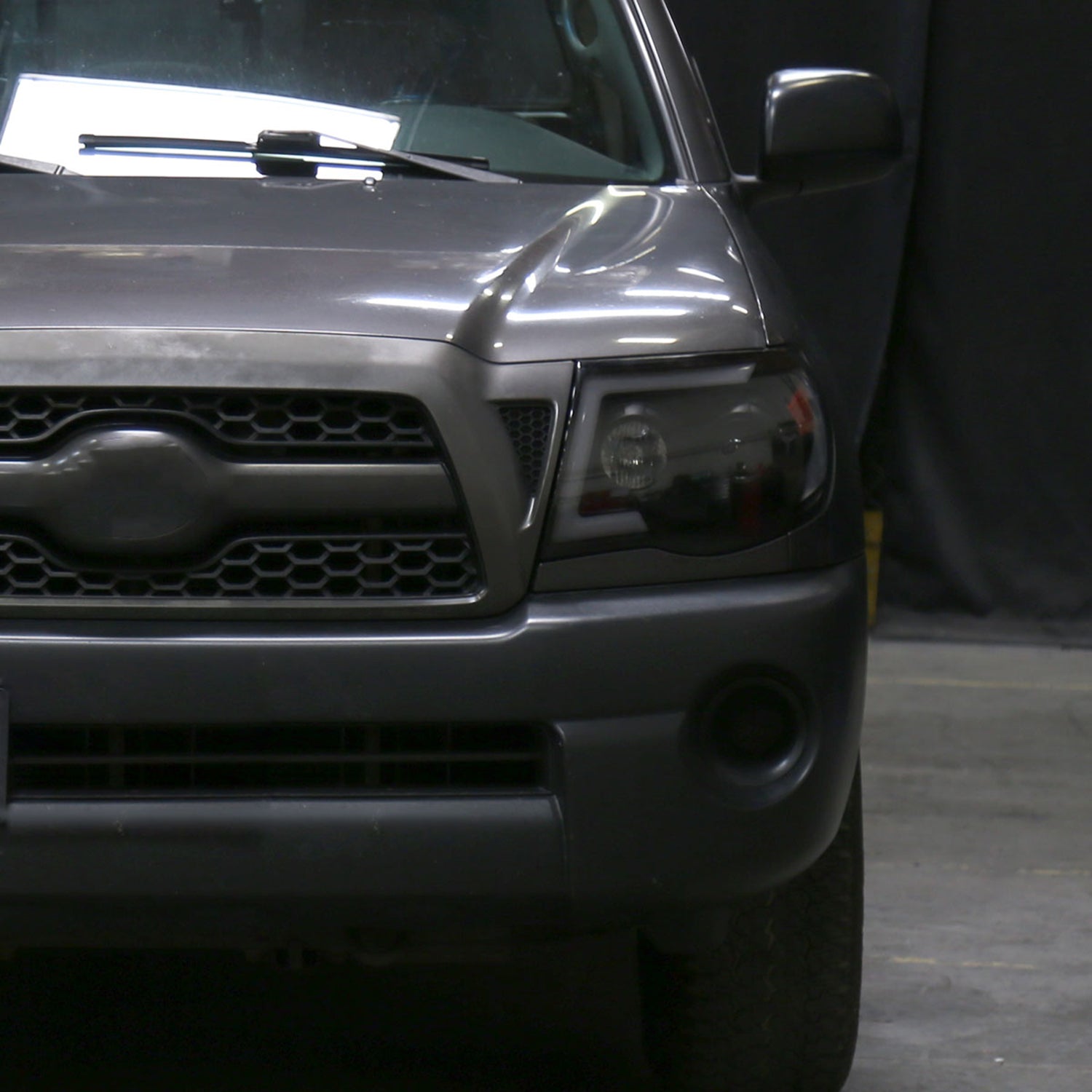 2005-2011 Toyota Tacoma LED Bar Projector Headlights Turn Signal Black Smoke