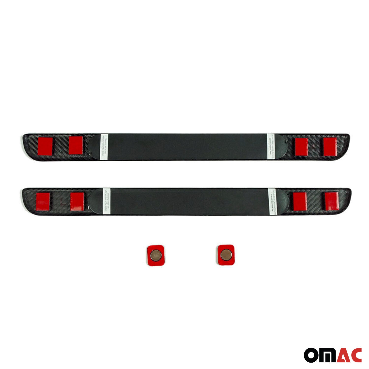 Ford E-350 Super Duty Door Sill Scuff Plate Illuminated Carbon Fiber Black 2Pcs