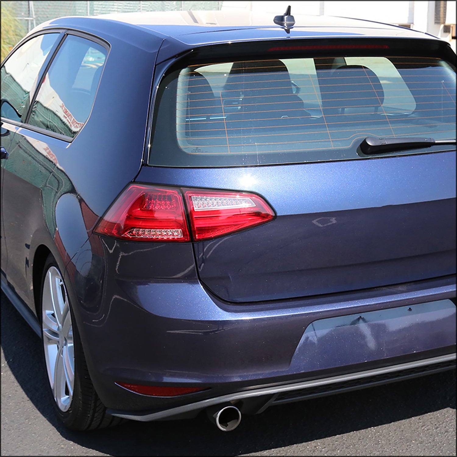 2015-2017 VW Golf/GTI LED Tail Lights Chrome Housing/Red Lens