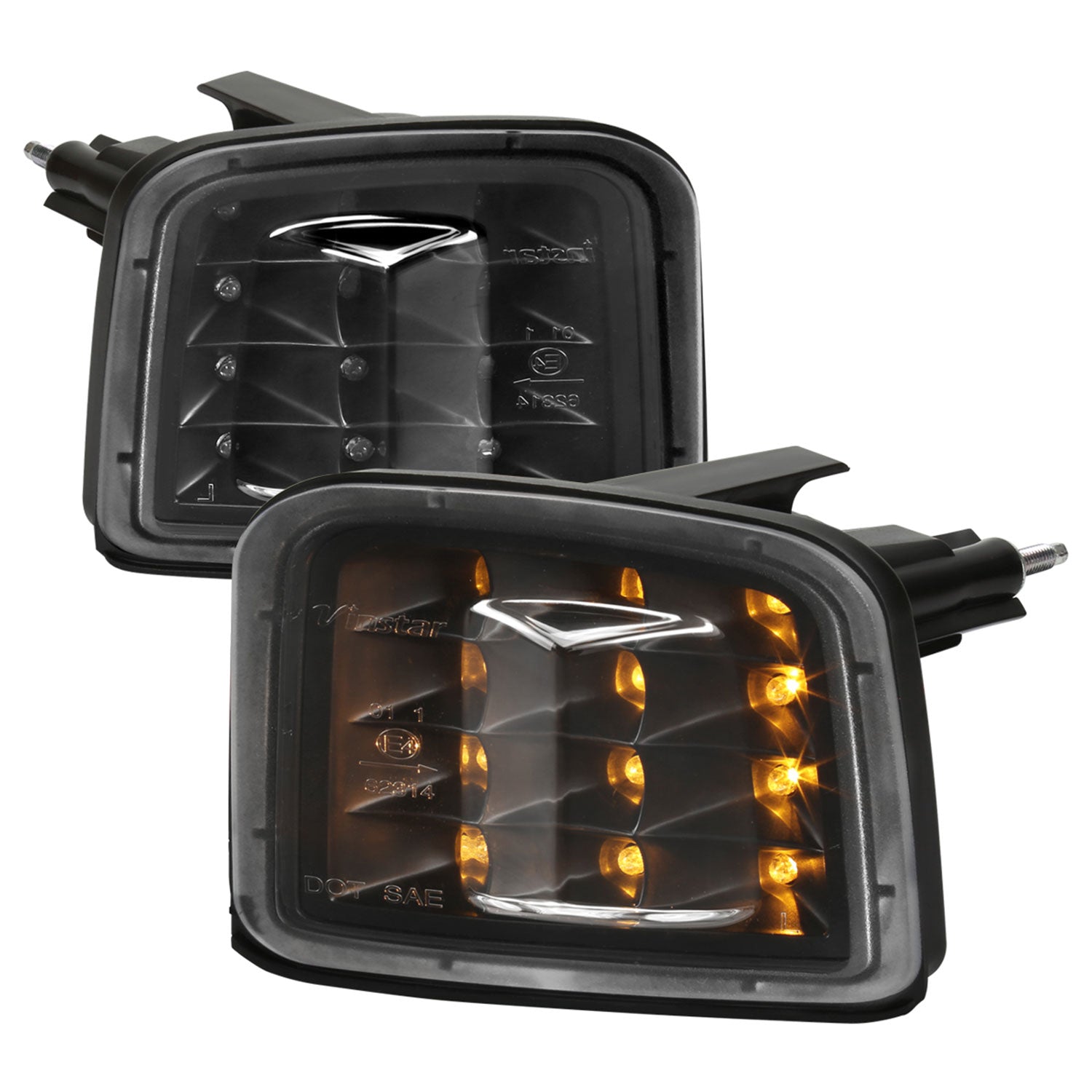 2015-2021 Subaru WRX / WRX STI Front Bumper LED Turn Signal Lights Matt Black