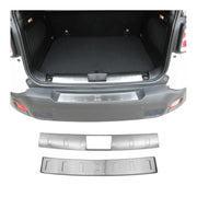 Rear Bumper Guard & Trunk Sill Cover Set for Jeep Renegade 2015-23 Steel Brushed
