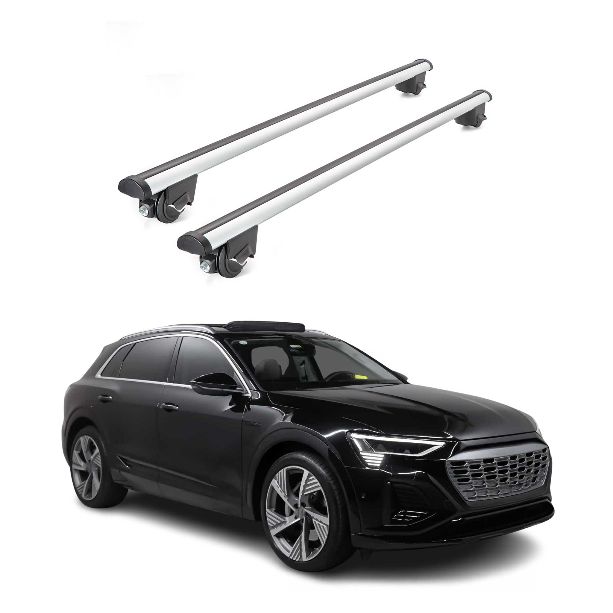 2019-2025 Audi Q8 / e-tron / Sportback Roof Rack Cross Bars Luggage 220 Lbs Gray 2 Pcs