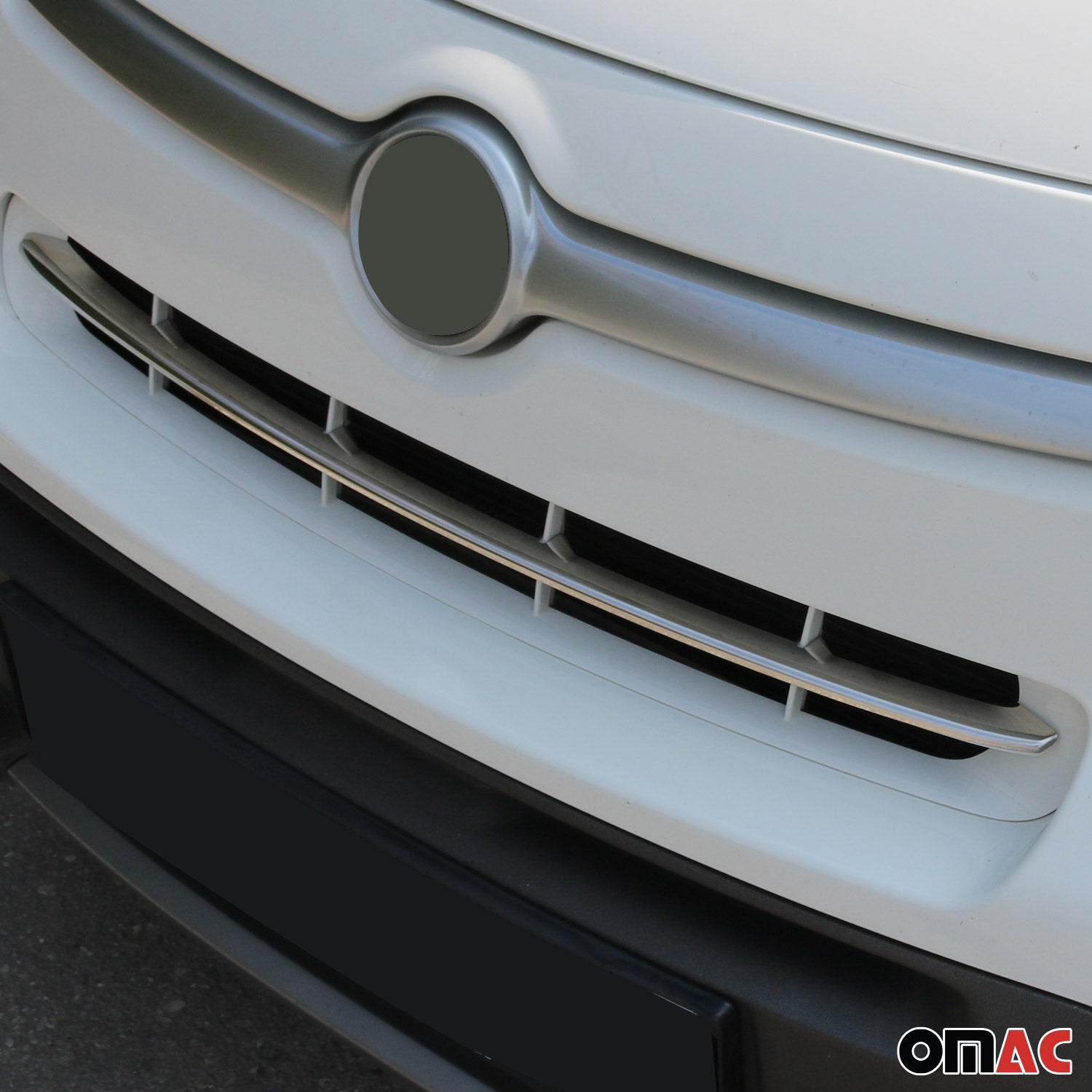 2016-2018 Fiat 500X Front Bumper Trim Molding Stainless Steel Silver 1 Pc