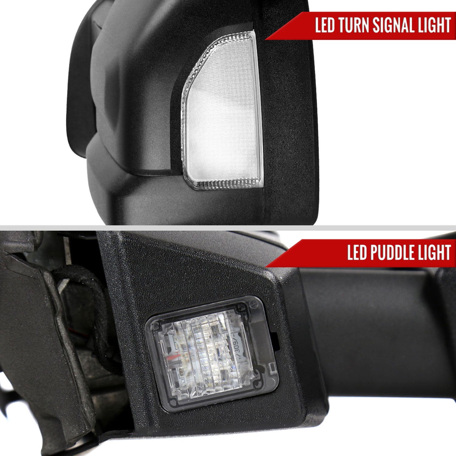 2016-2022 Nissan Titan BSM Memory Fuction & Manually Black Towing Mirrors