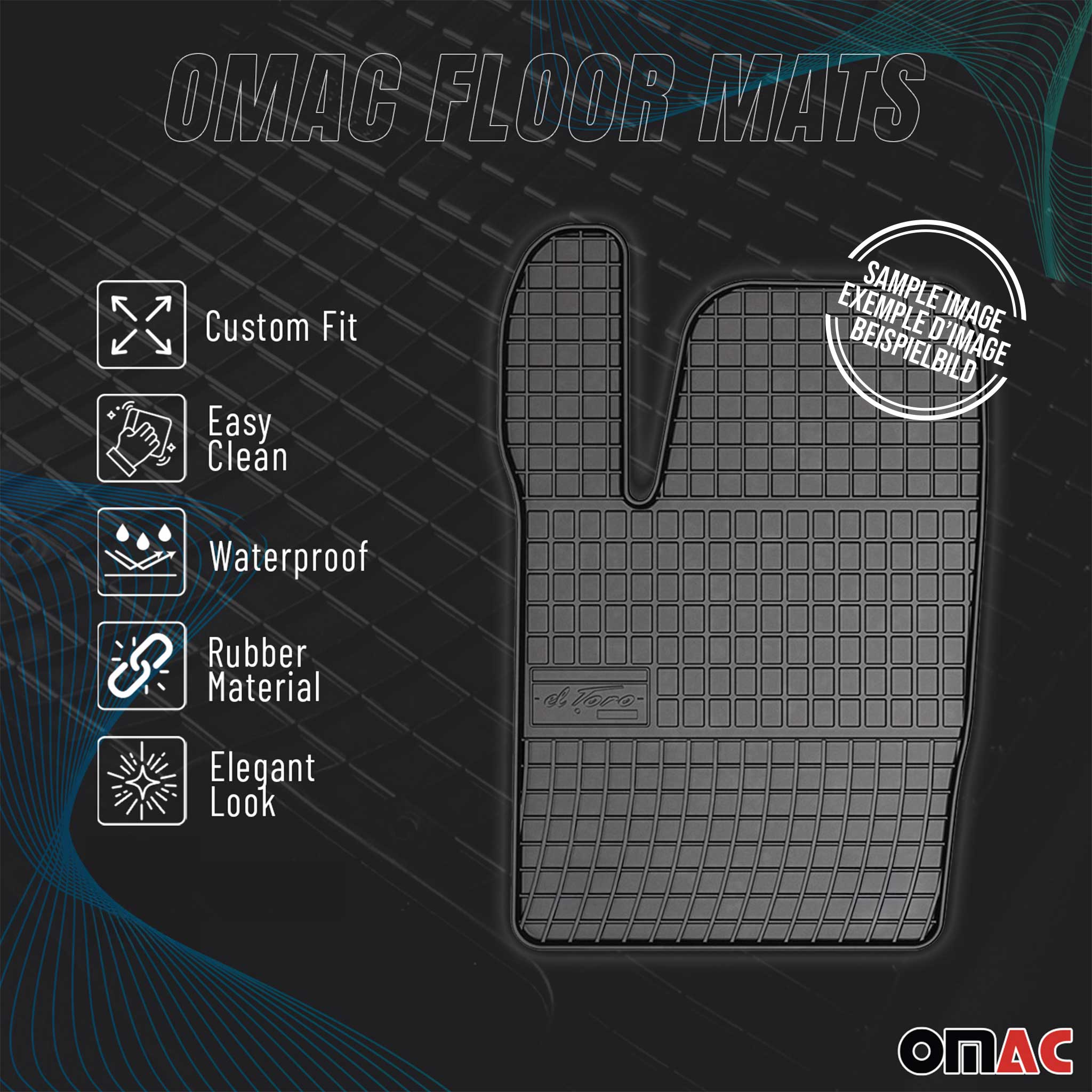 2015-2019 Mercedes GLE Class GLE350 GLE400 GLE450 Floor Mats Liners Full Set All Weather Rubber