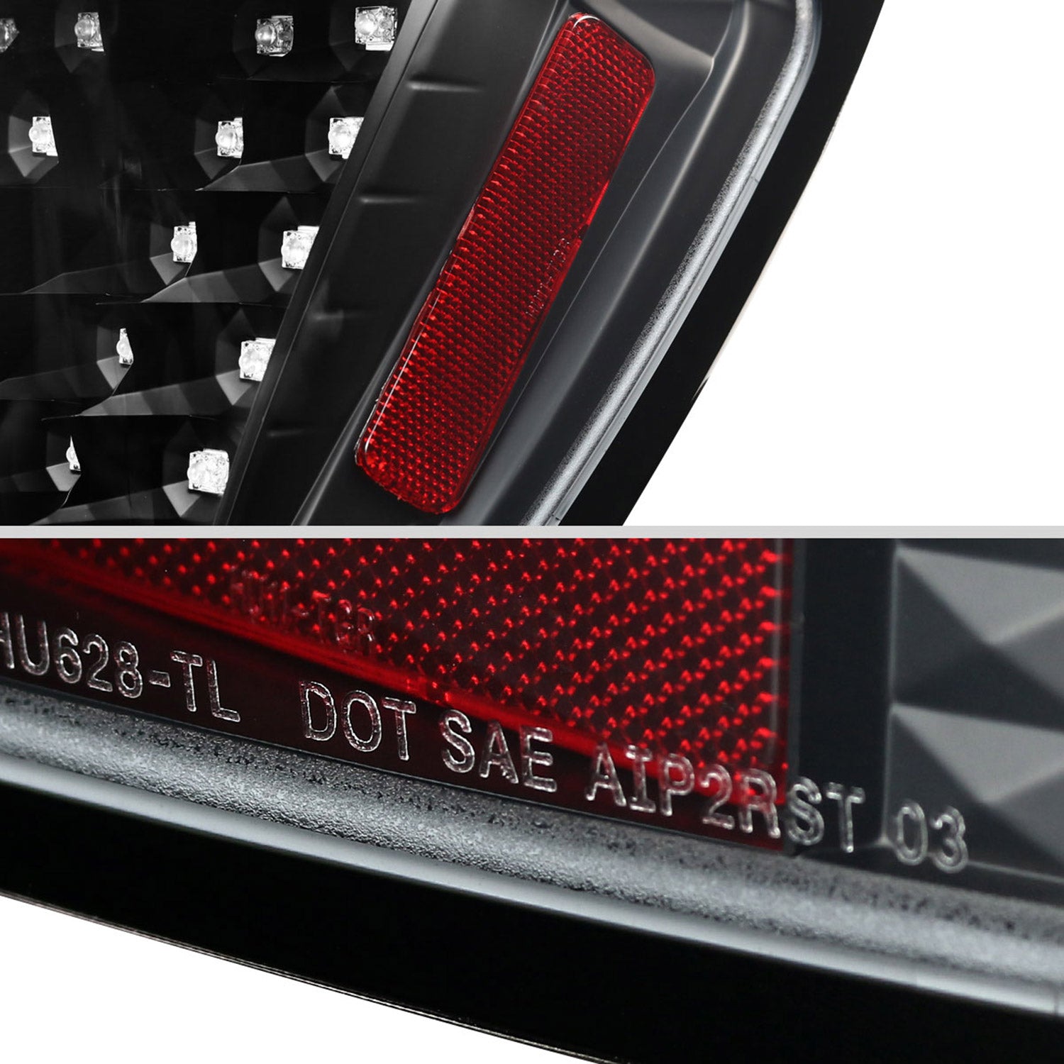 2004-2010 Scion tC V2 LED Tail Lights Matte Black Housing/Clear Lens