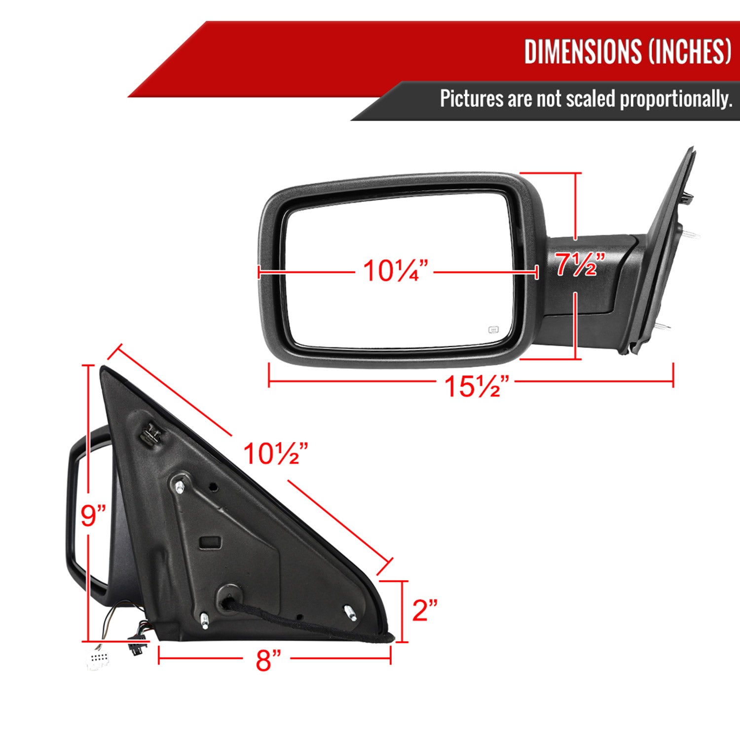 2013-2019 Dodge RAM Heated Side Mirror LED Turn Signal & Puddle Light Driver
