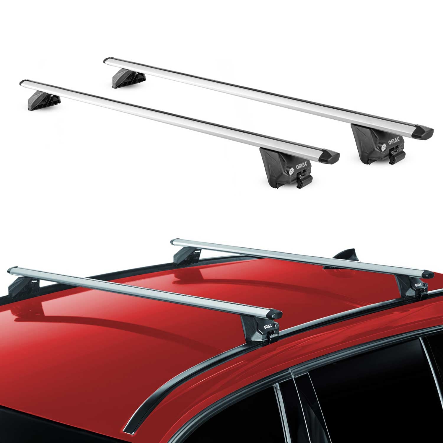 Roof Rack Cross Bars for Mitsubishi Outlander Sport 2011-2026 Aluminium Grey 2x