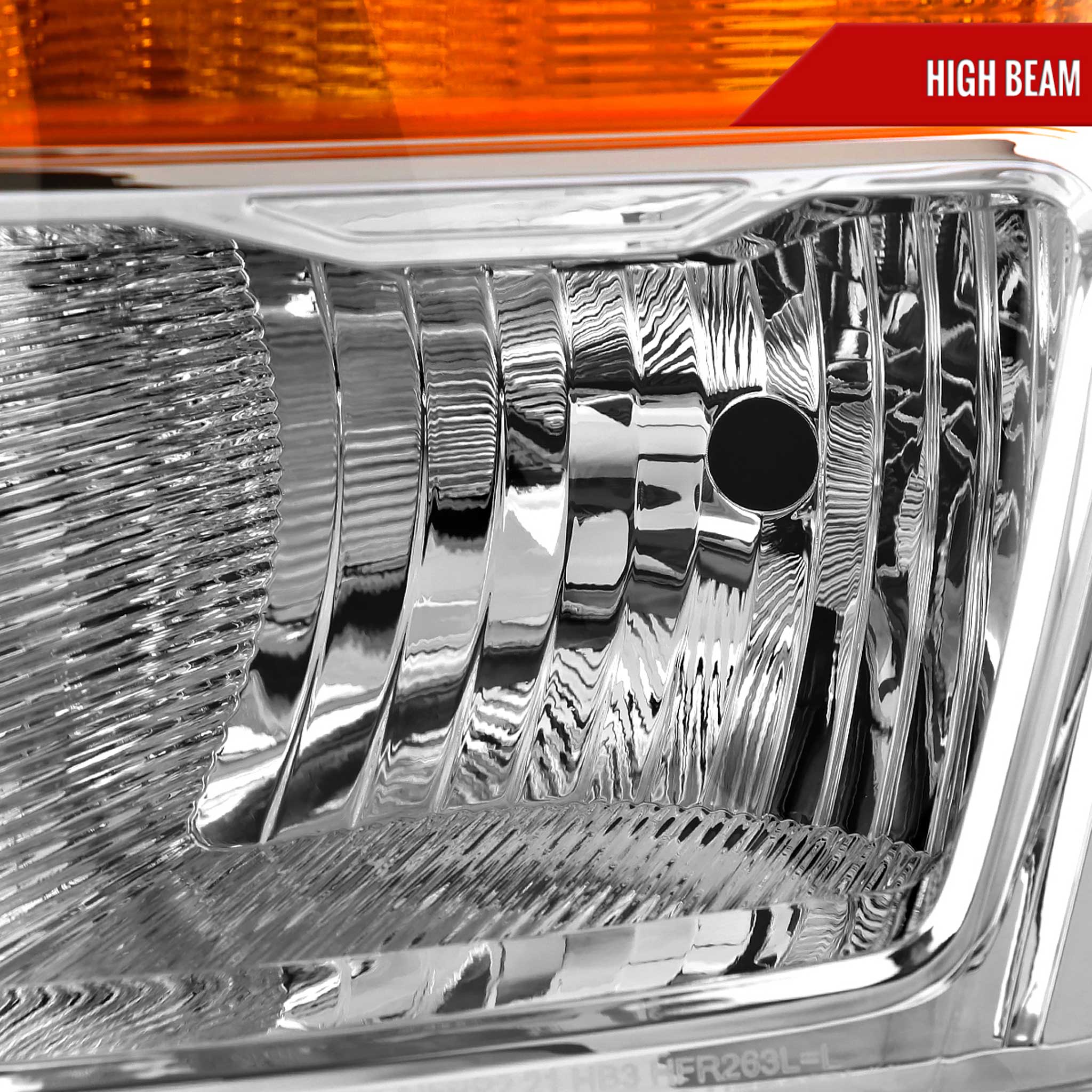 For Ford F-150 2021-2023 Factory Style Headlight Chrome Housing Clear Lens Driver Side Only