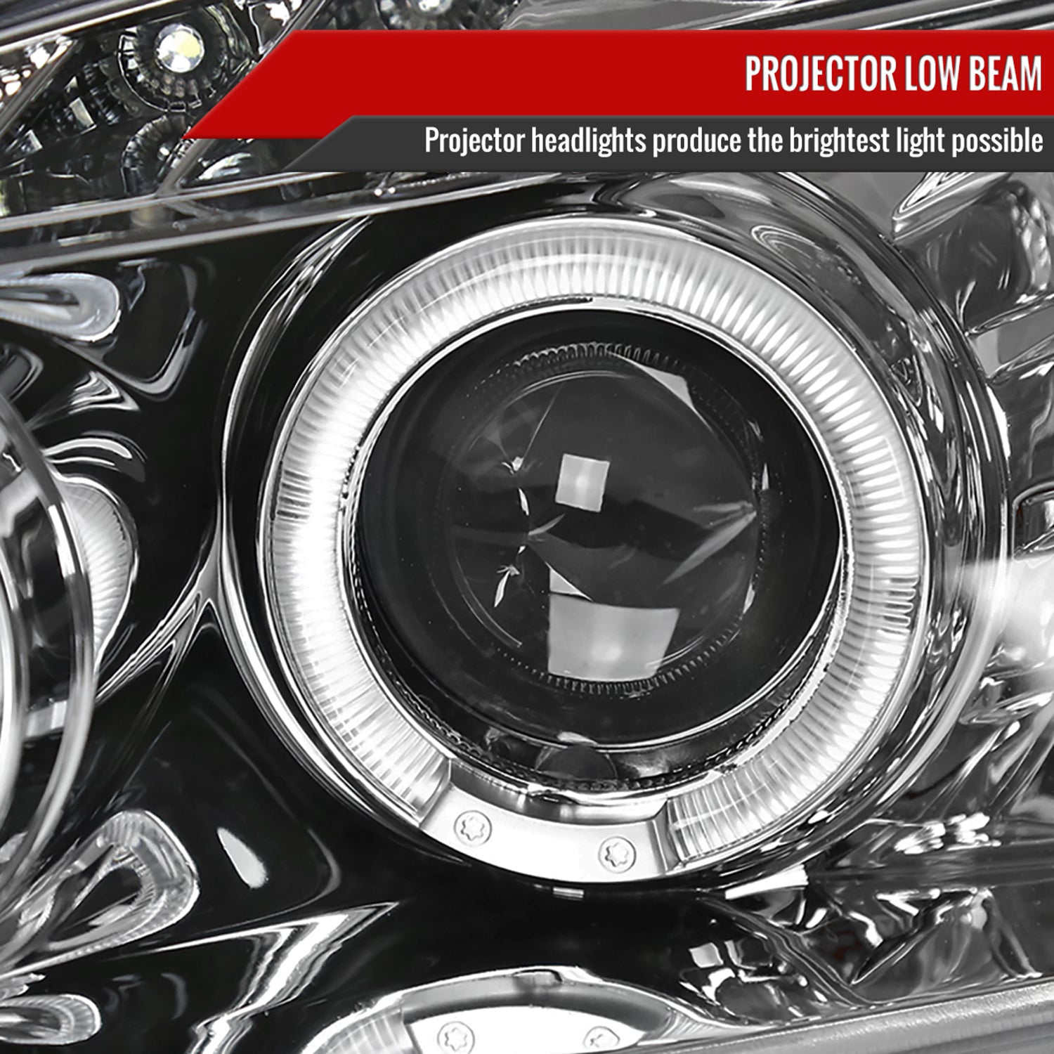 2004-2009 Honda S2000 AP2 Dual Halo Projector Headlights Chrome/Clear Lens