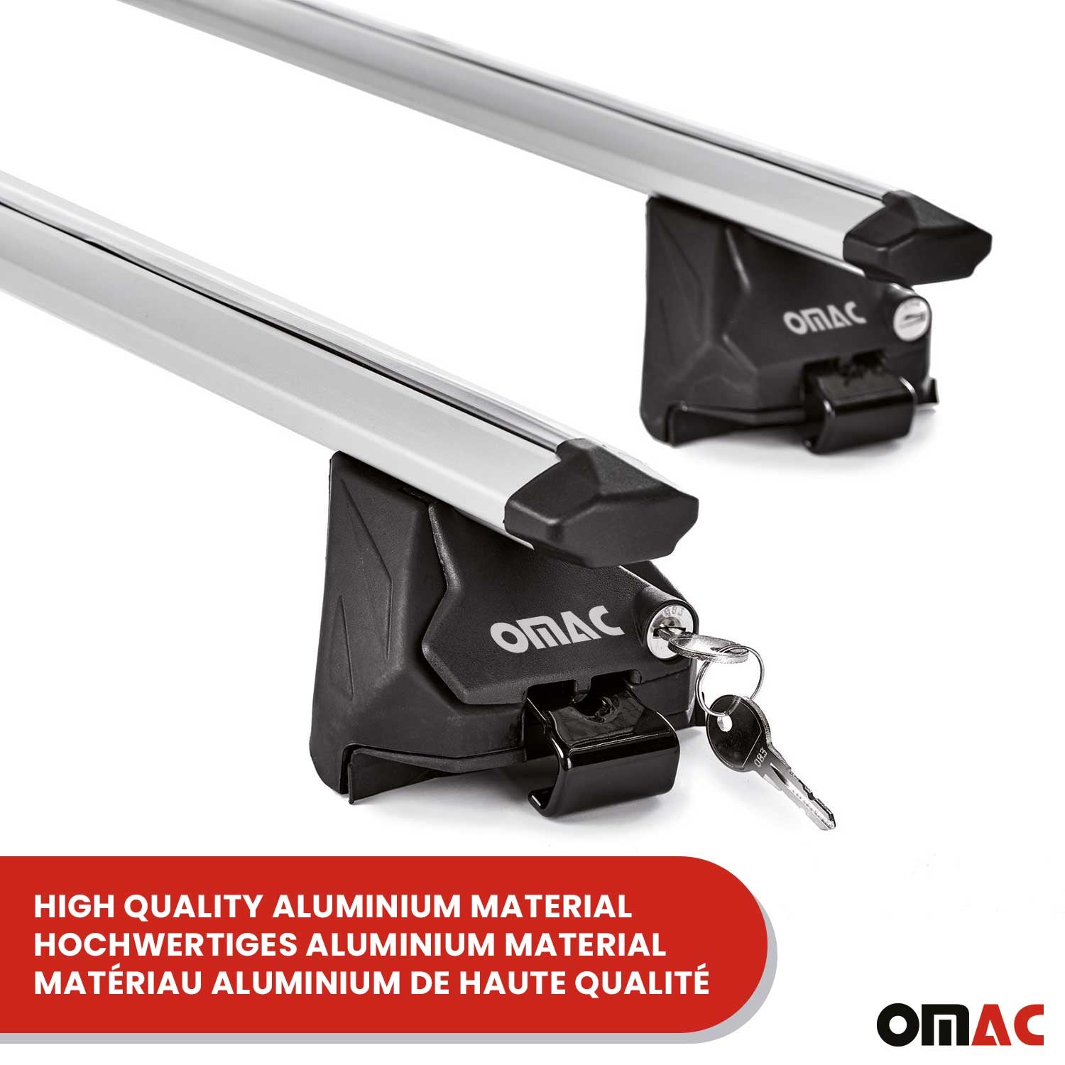 47" Roof Rack Cross Bars Luggage Carrier fits Flush Rail Aluminium Silver 2x