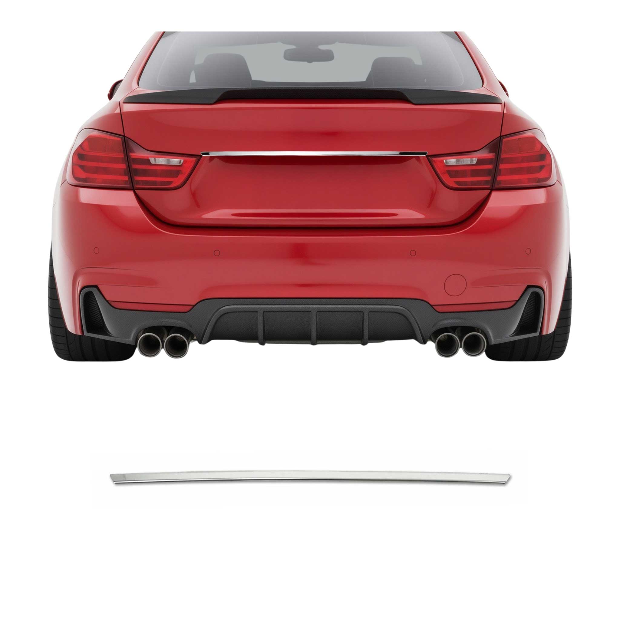 2014-2020 BMW 4 Series F32 Coupe Rear Trunk Tailgate Handle Cover Stainless Steel