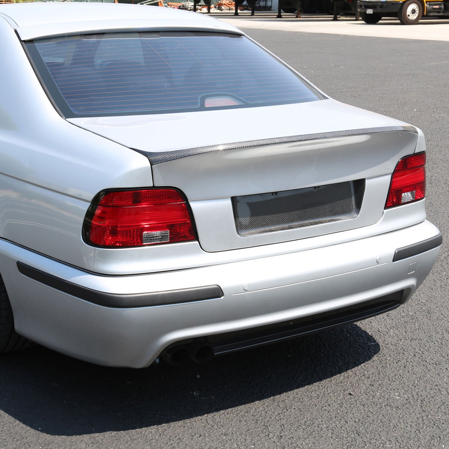 2001-2003 BMW E39 5 Series Sedan LED Tail Lights Chrome/Red Clear Lens