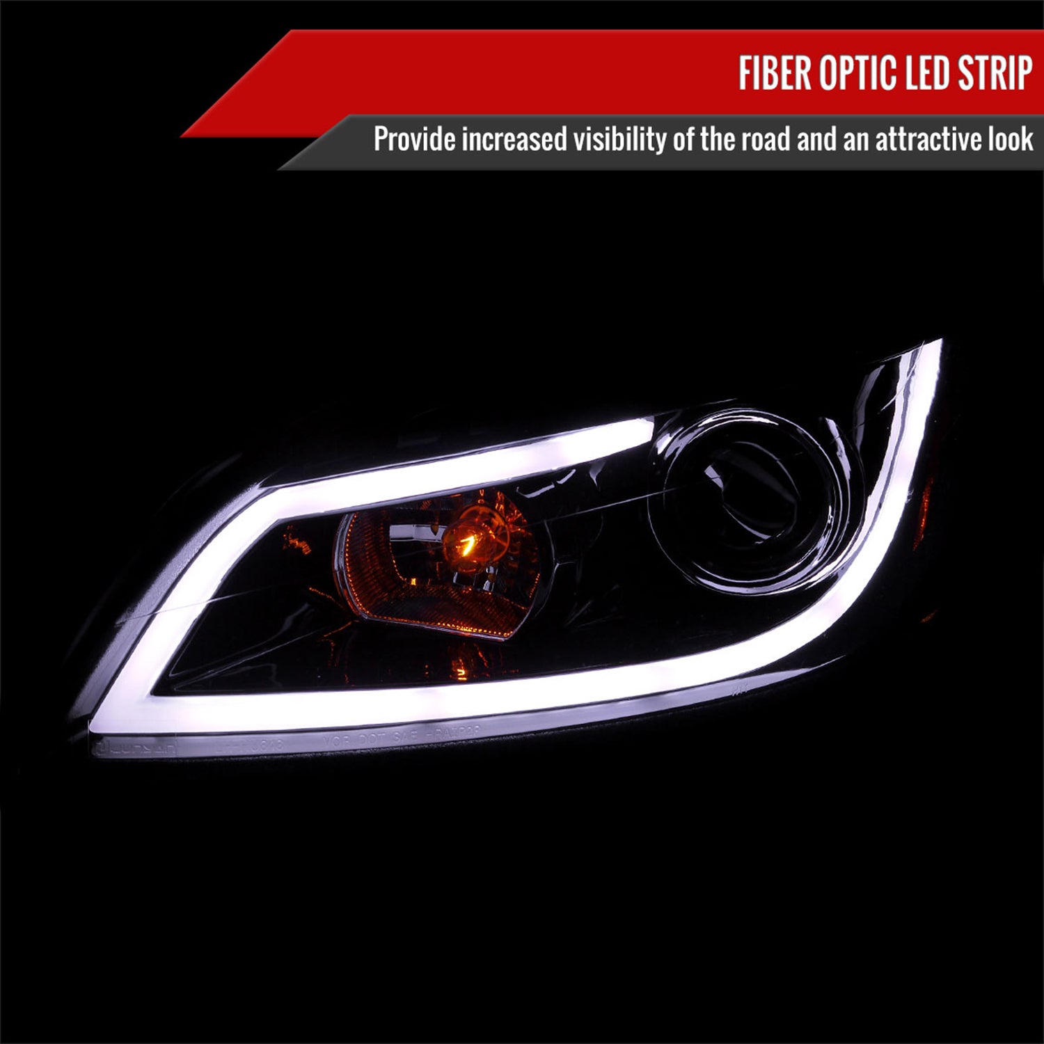 2006-2013 Chevy Impala / Impala Limited /Monte Carlo LED Bar Headlights Smoke