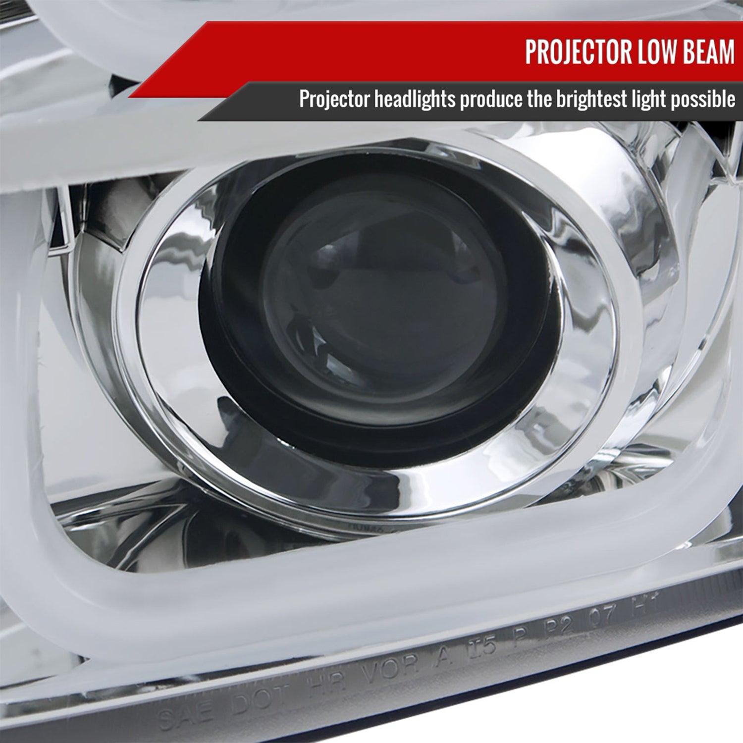 2007-2014 GMC Yukon/Yukon XL 1500/2500 LED U-Bar Projector Headlights Chrome