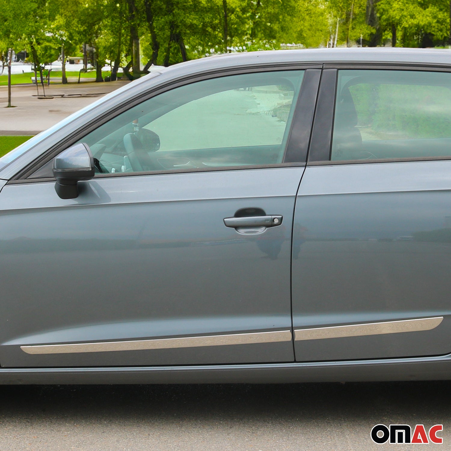 2012-2014 Volkswagen Passat B7 Side Door Molding Trim Skirt Garnish Stainless Steel Gloss 4Pcs