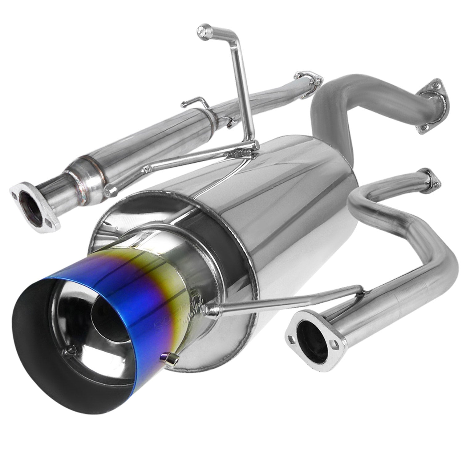 1992-2000 Honda Civic T-304 Steel N1 Style Catback Exhaust System w/ Burnt Tip