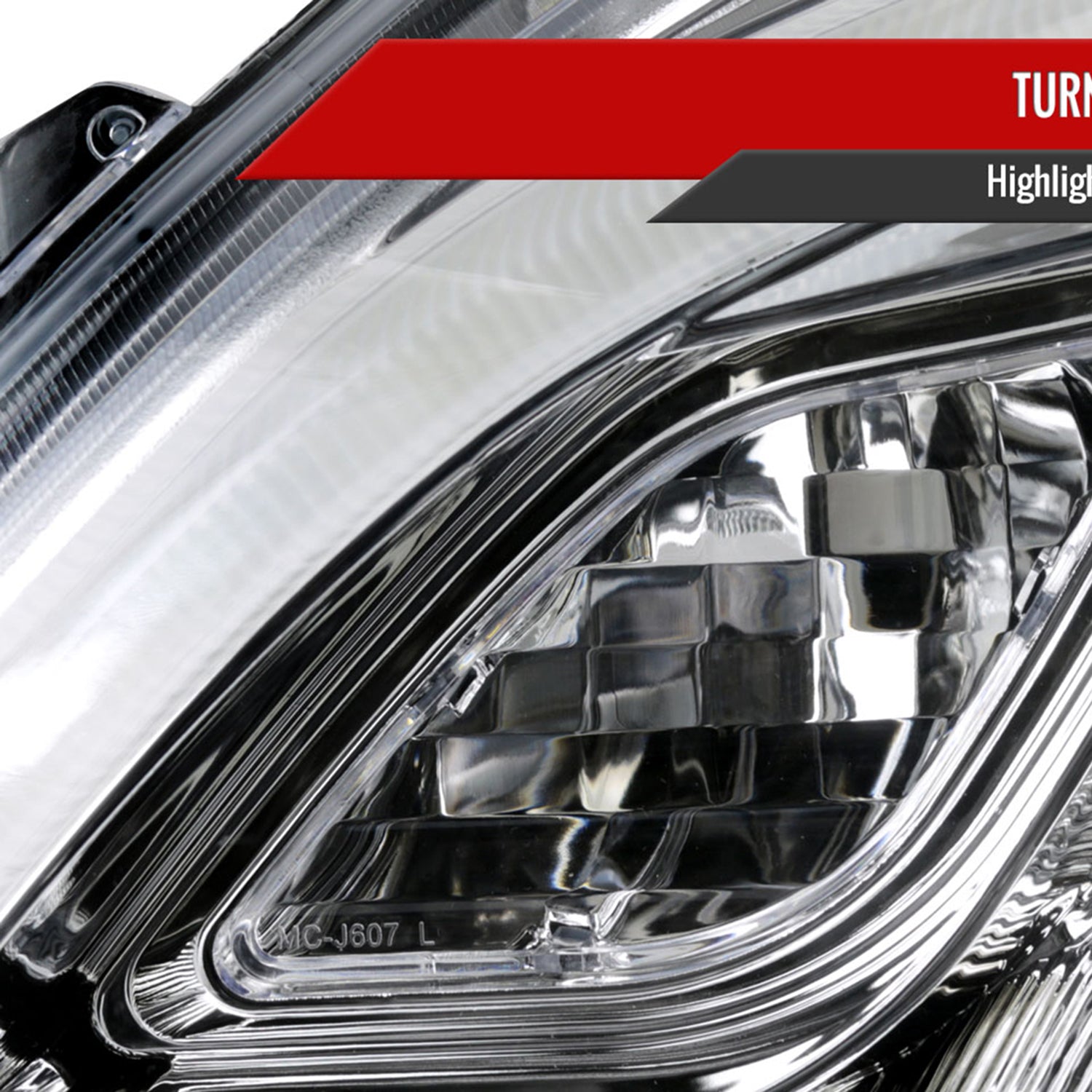 2007-2011 Honda CRV LED Bar Projector Headlights Chrome Housing/Clear Lens